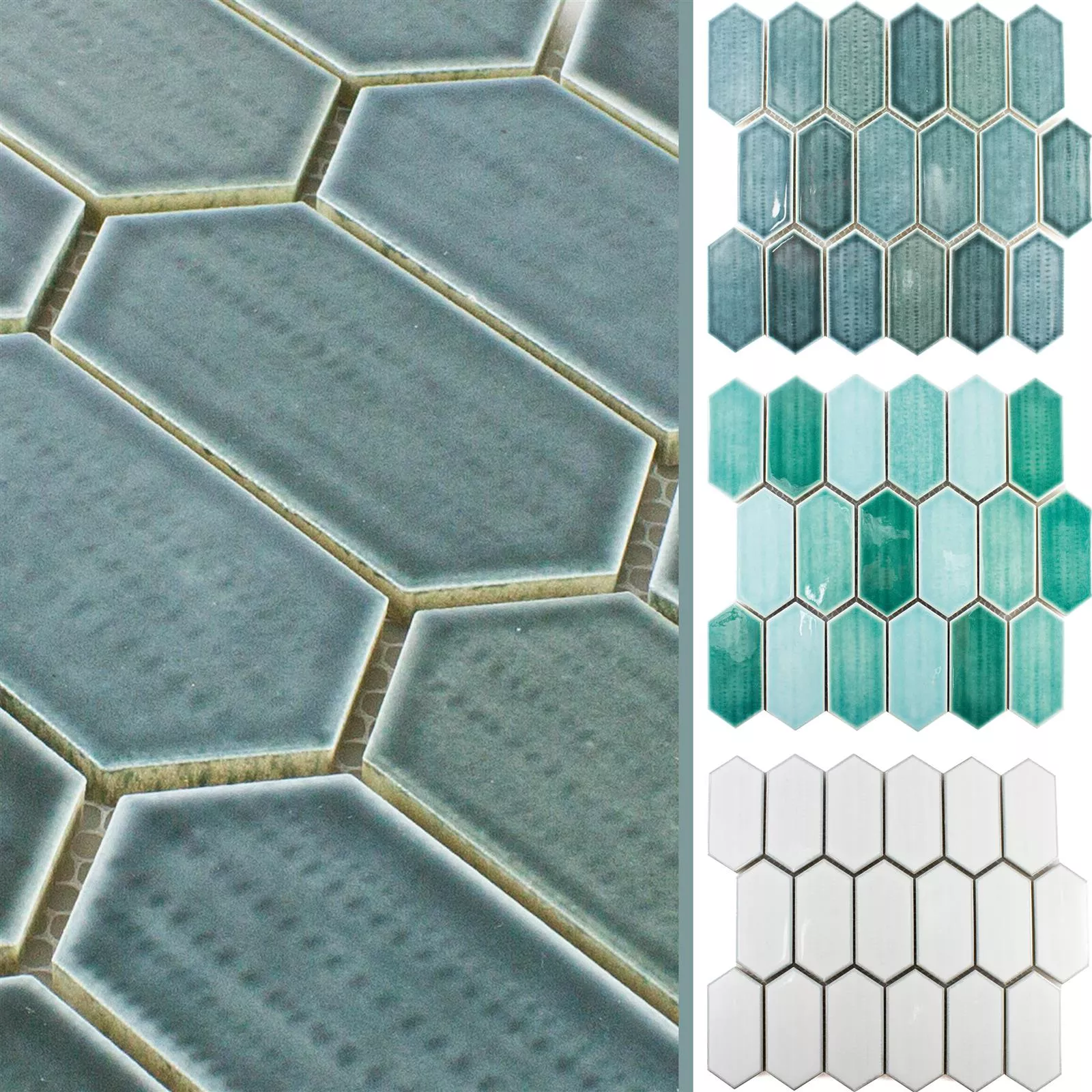 Keramik Mosaikfliesen McCook Hexagon Lang