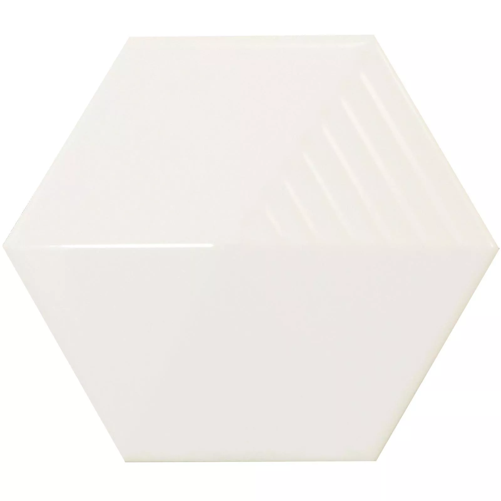 Wandfliesen Rockford 3D Hexagon 12,4x10,7cm Weiß