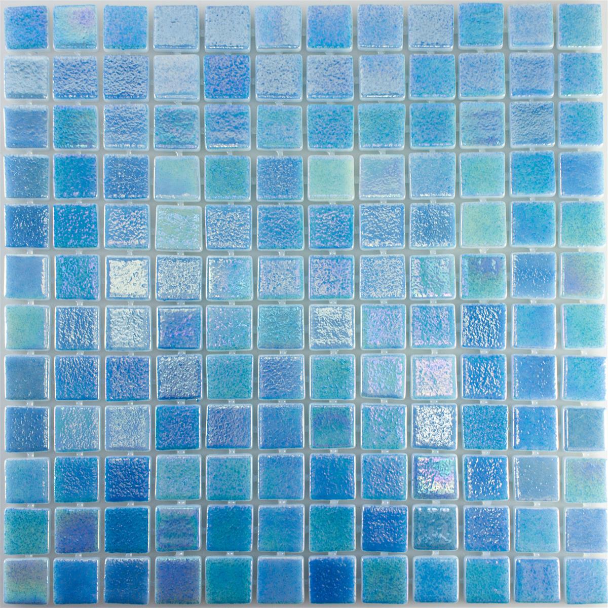 Glas Schwimmbad Pool Mosaik McNeal Hellblau 25