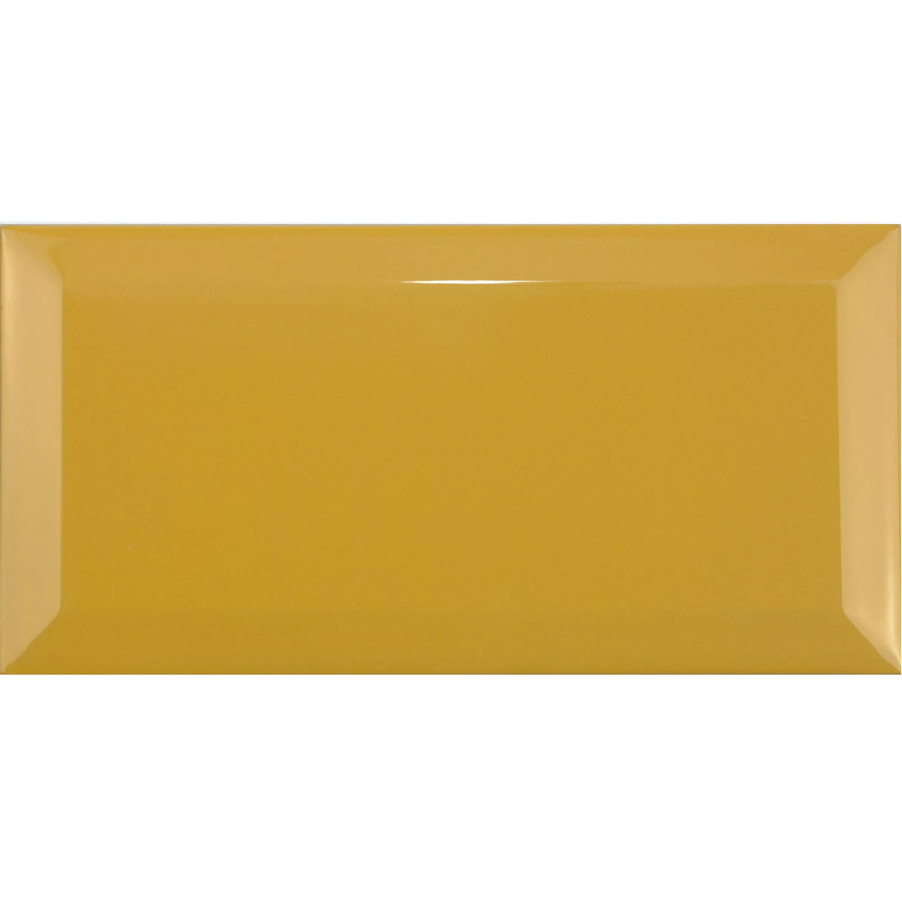 Metro Wandfliesen Brussel Facette 10x20x0,7cm Amarillo Yema Metro Wandfliesen Brussel Facette 10x20x0,7cm Amarillo Yema