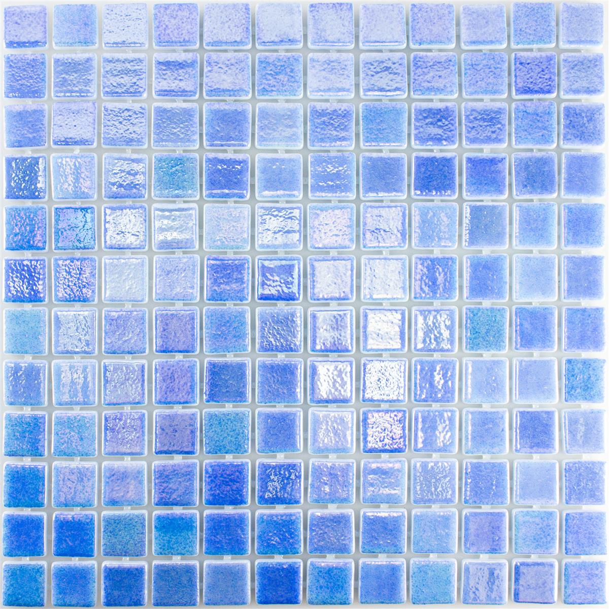 Glas Schwimmbad Pool Mosaik McNeal Blau 25