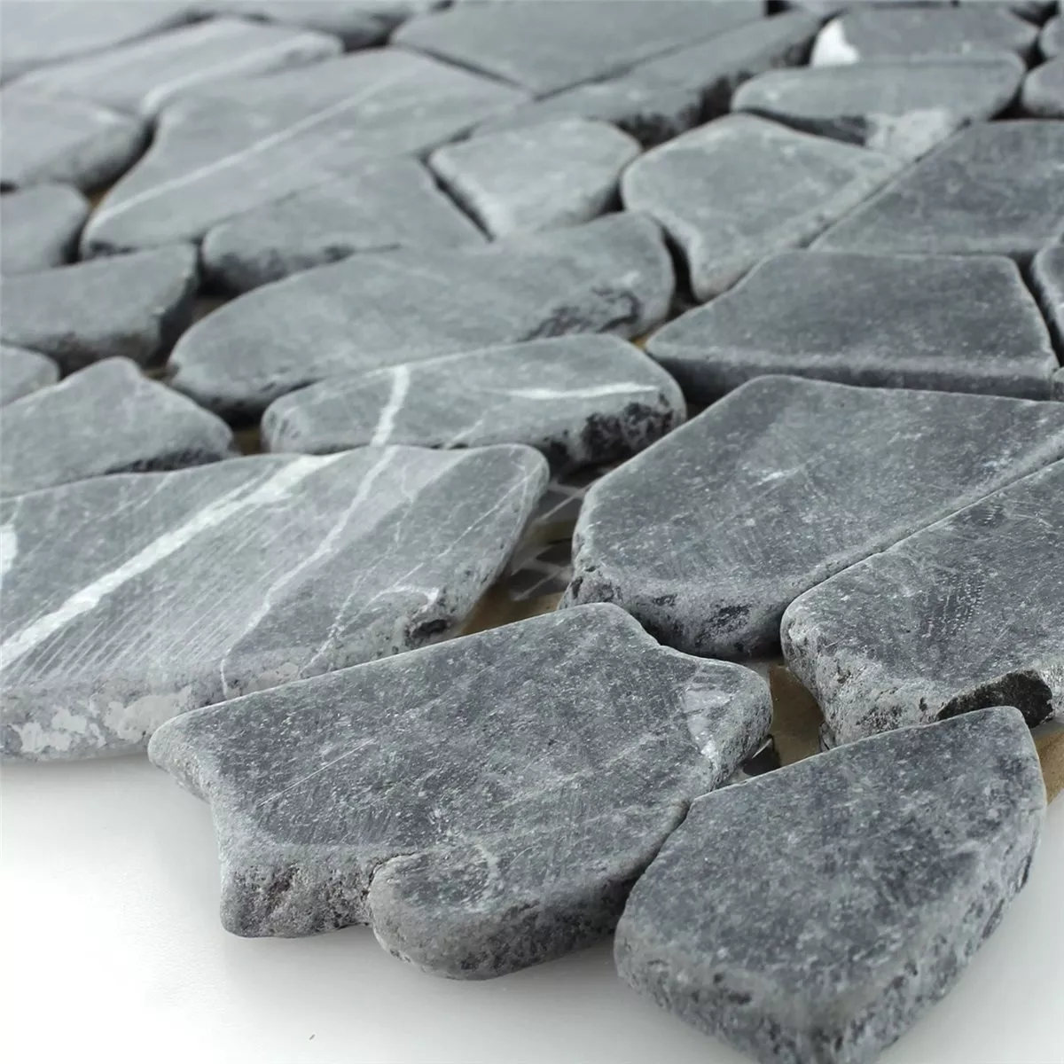 Mosaikfliesen Marmor Bruch Nero Carrara