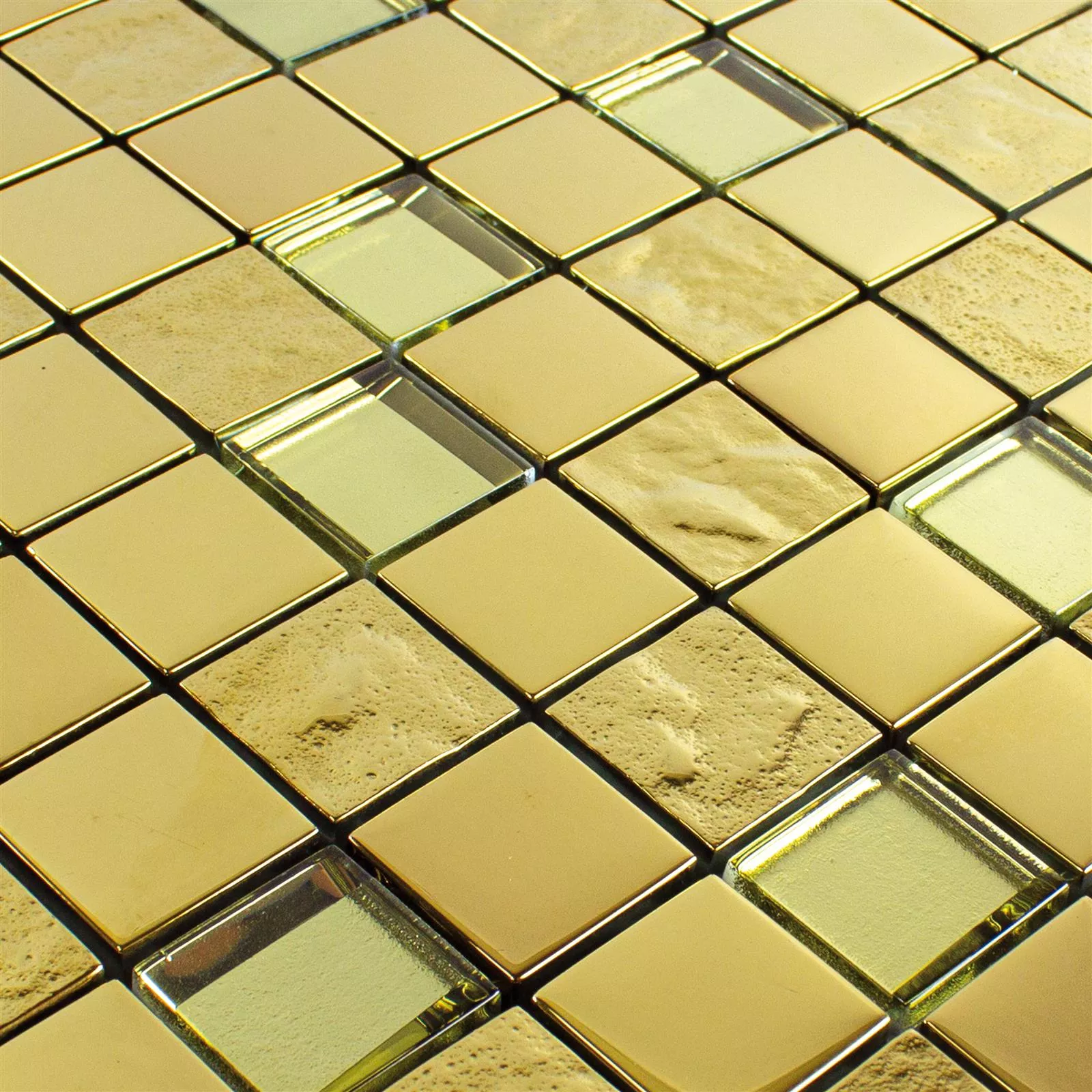 Glasmosaik Fliesen Midland Gold