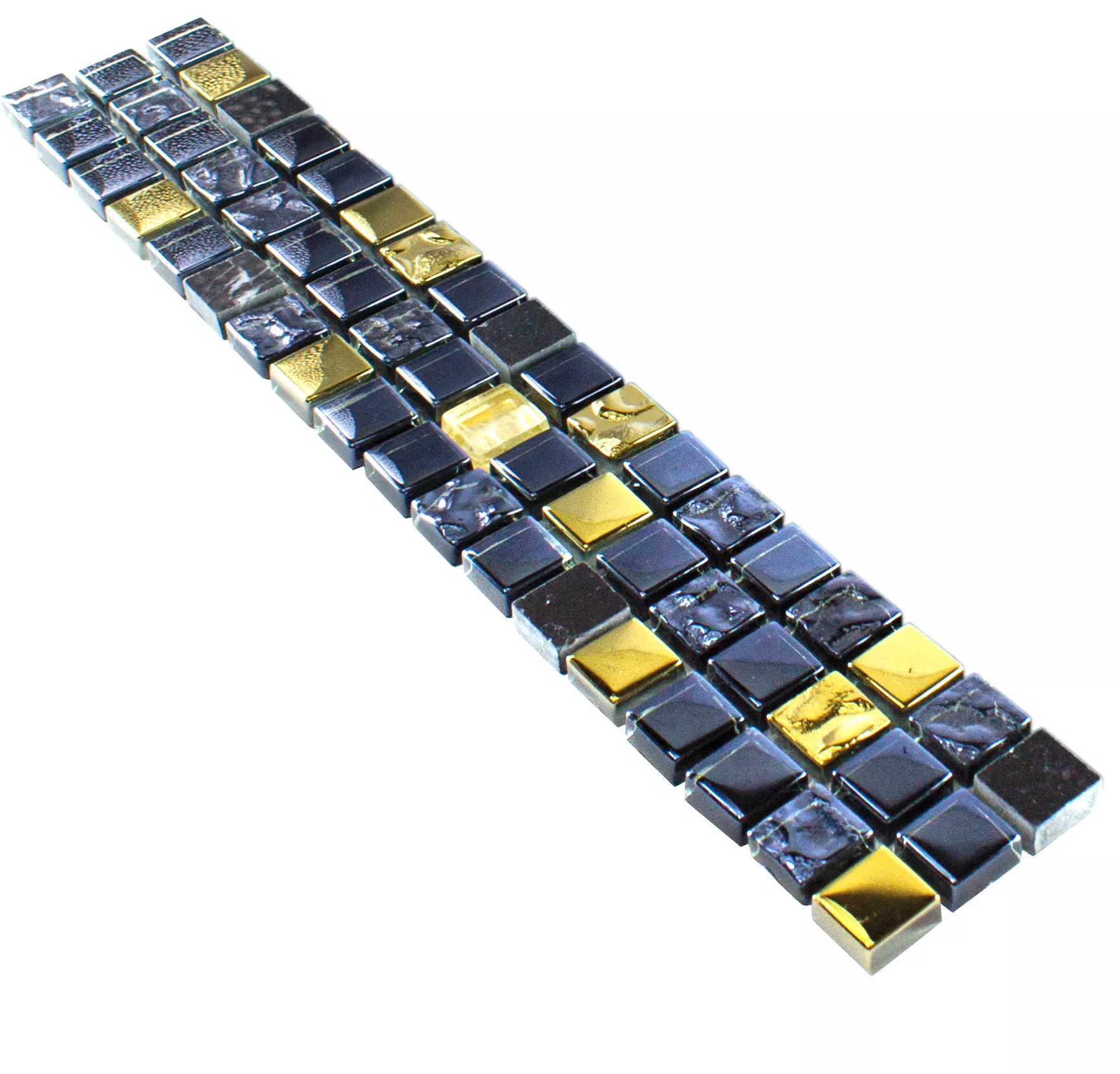 Glas Naturstein Fliesenbordüre Marco Schwarz Gold Glas Naturstein Fliesenbordüre Marco Schwarz Gold