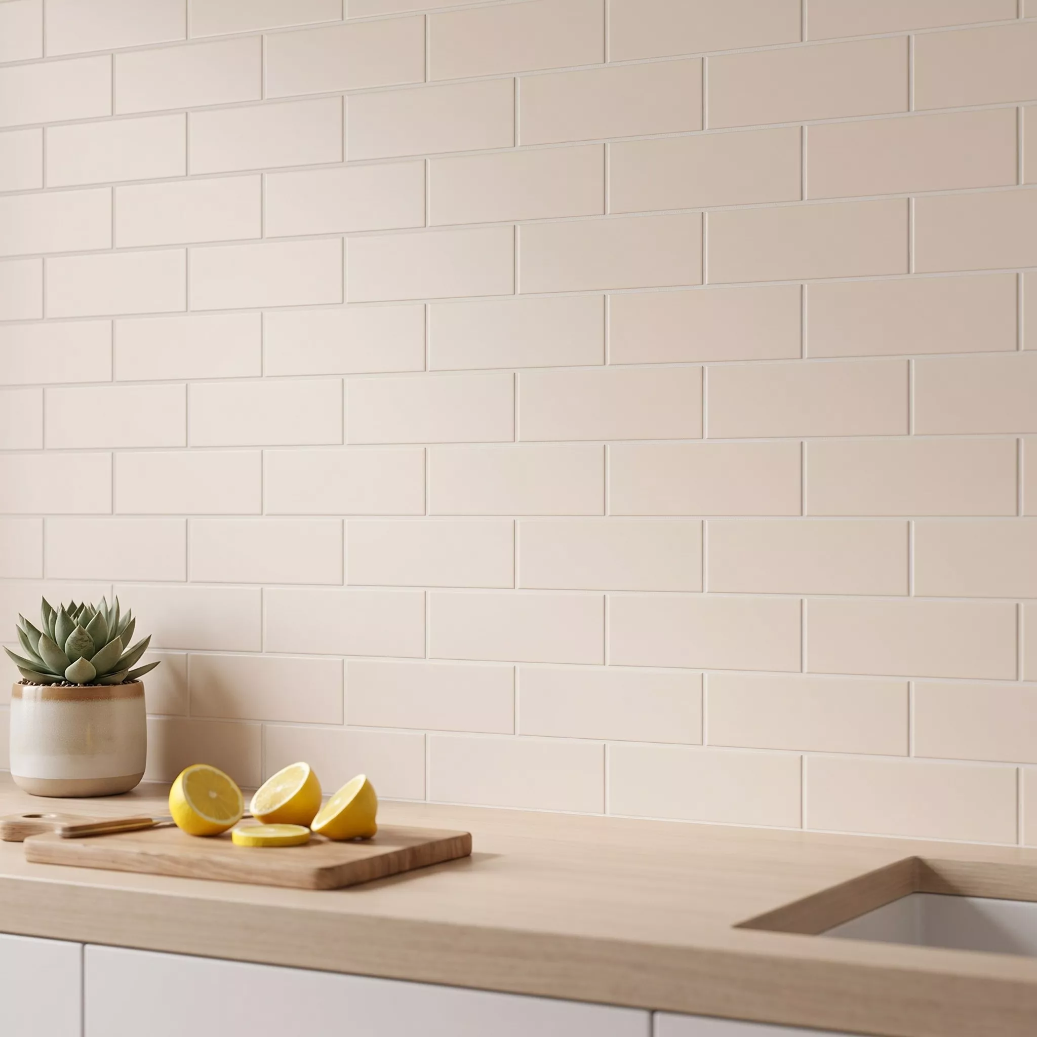 Metrofliese Beige Matt 7,5x30 cm Ohne Facette Swissland Marfil