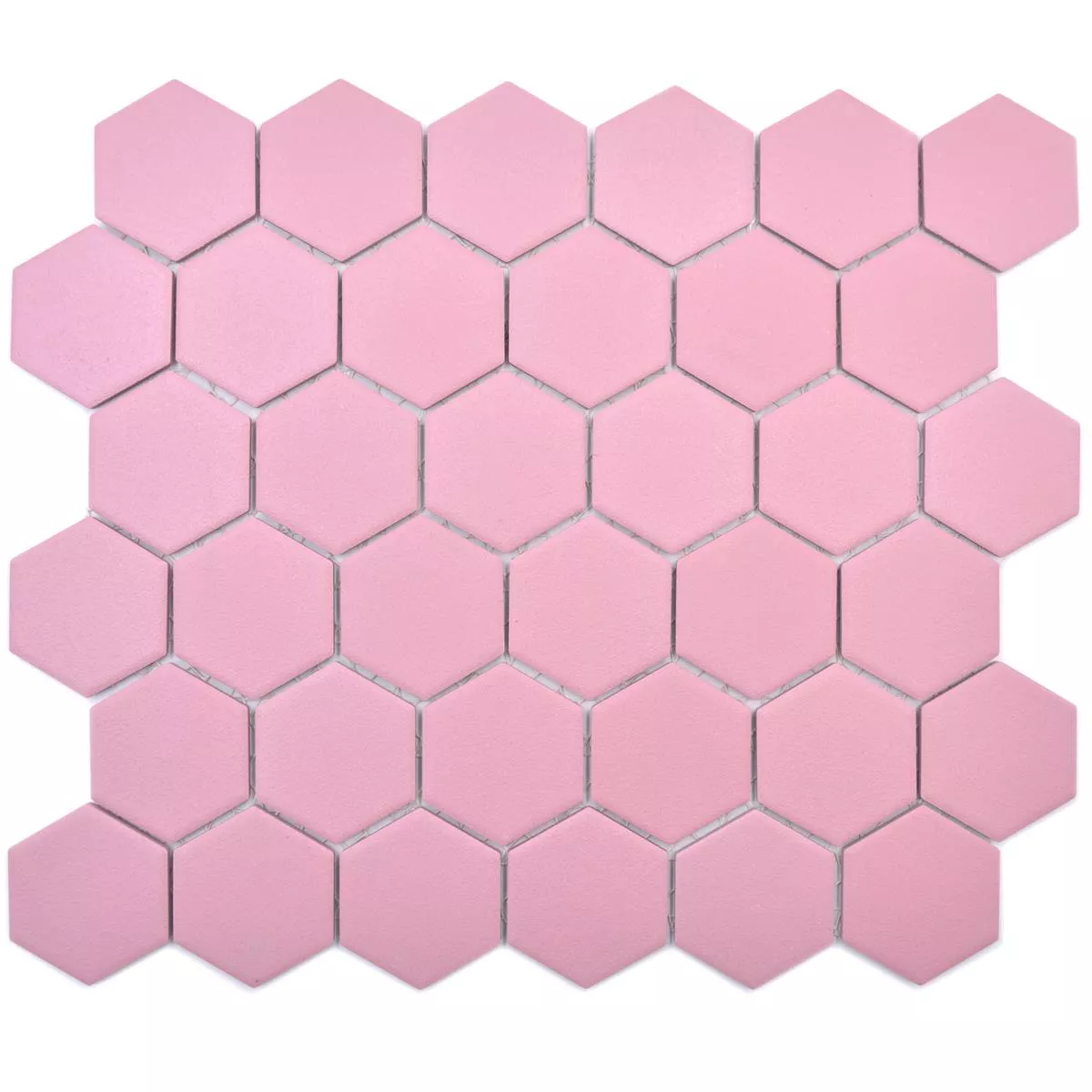 Muster von Keramikmosaik Bismarck R10B Hexagon Rosa H51