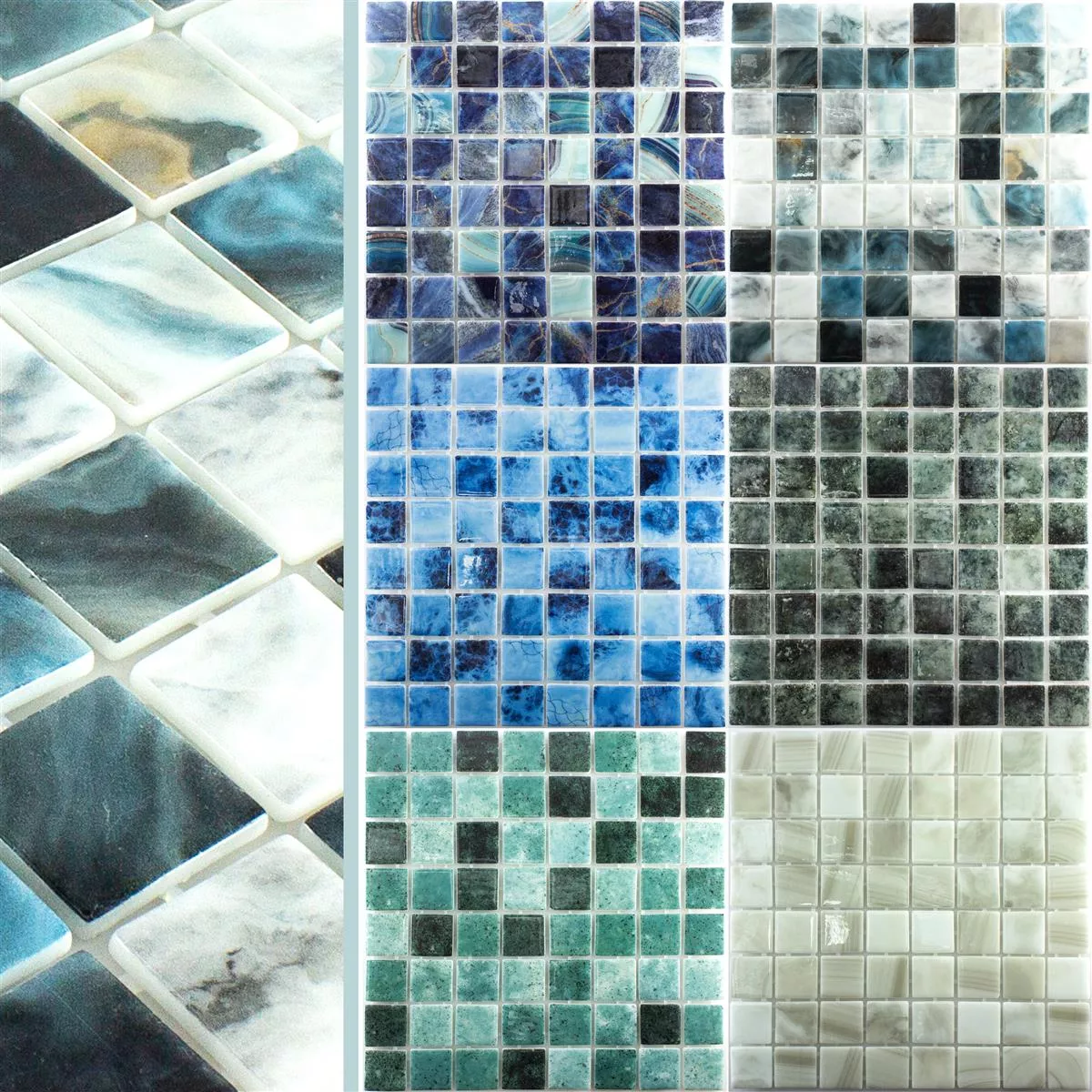 Muster von Glas Schwimmbad Pool Mosaik Baltic