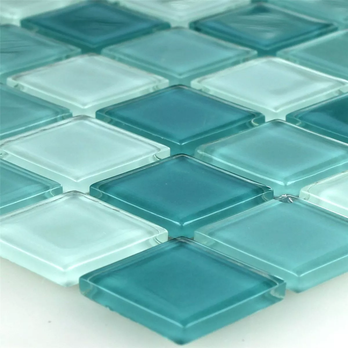 Glasmosaik Fliesen Grün Mix 25x25x4mm