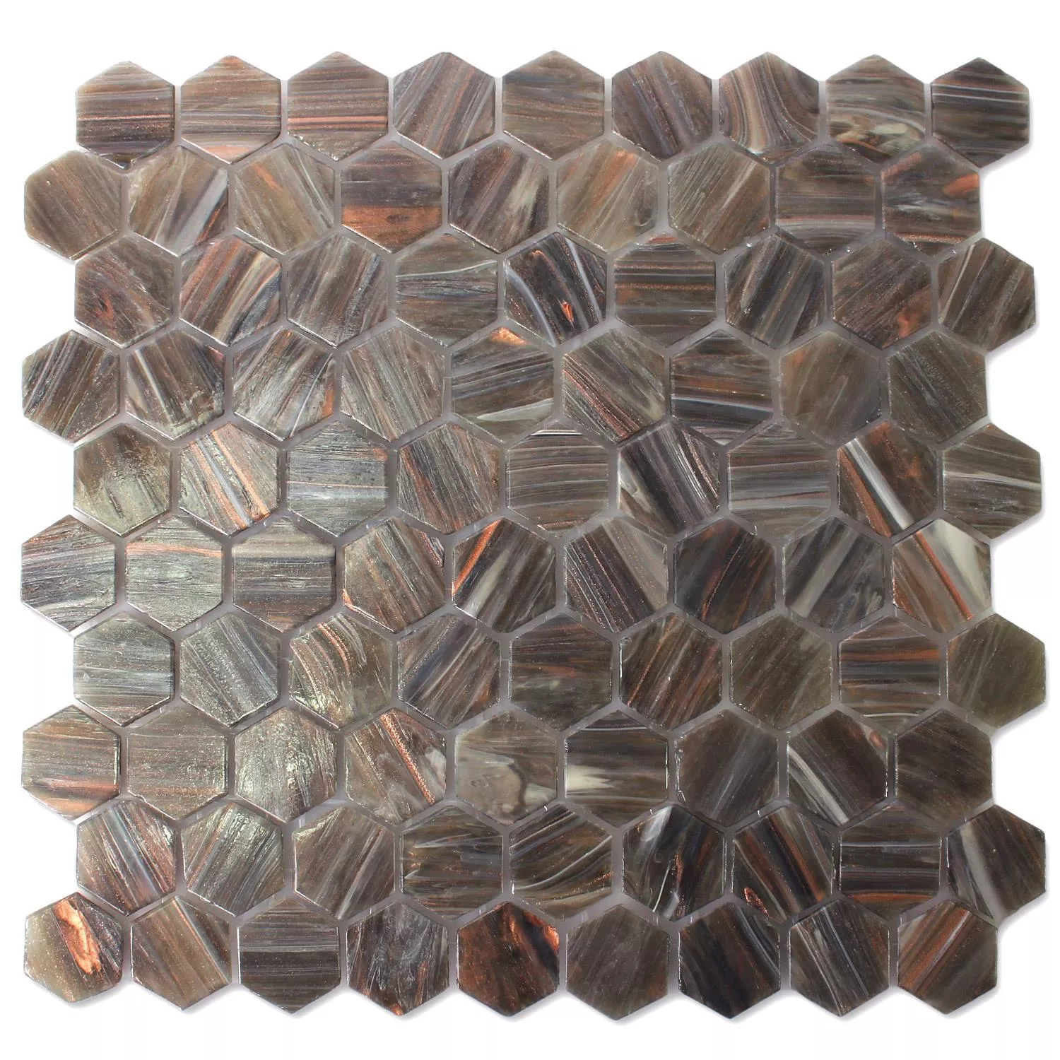 Mosaikfliesen Trend-Vi Glas Hexagonal 218