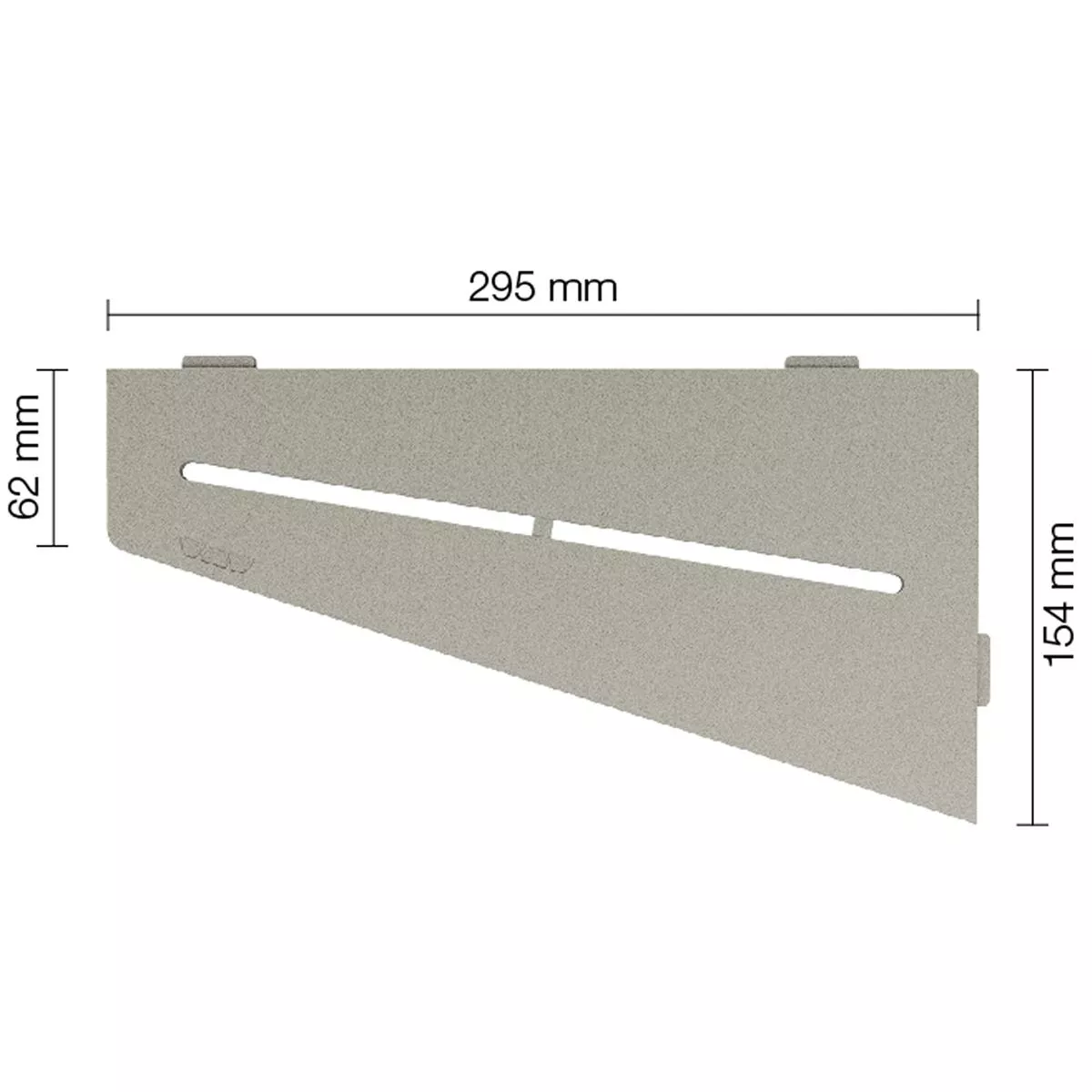 Wandablage Duschablage Schlüter 4eck 15,4x29,5cm Pure Grau