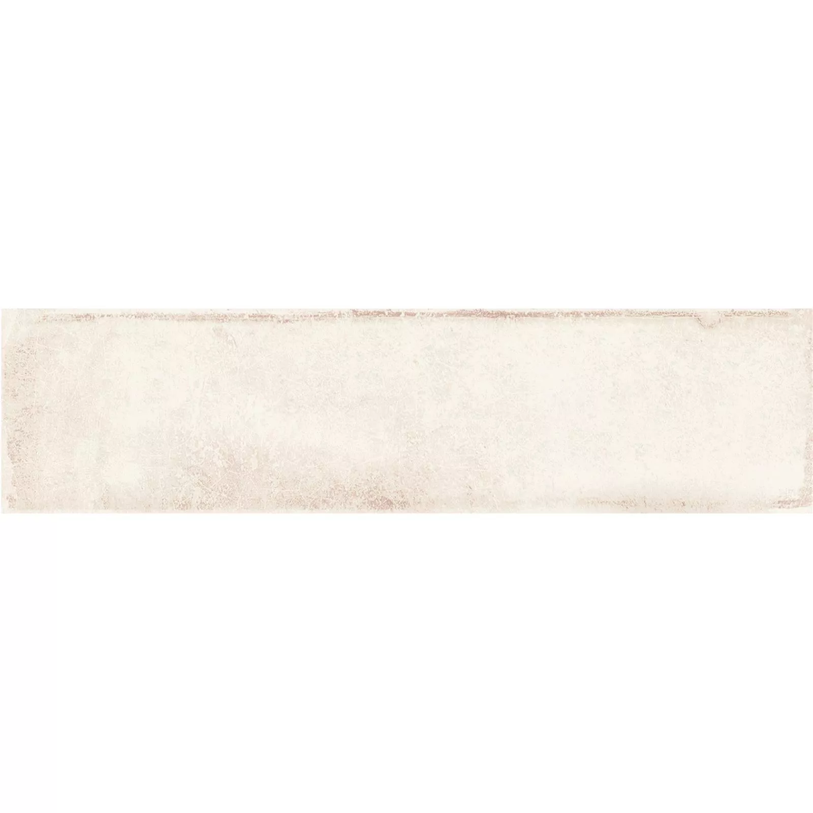 Wandfliesen Maestro Gewellt Glänzend Creme 7,5x30cm