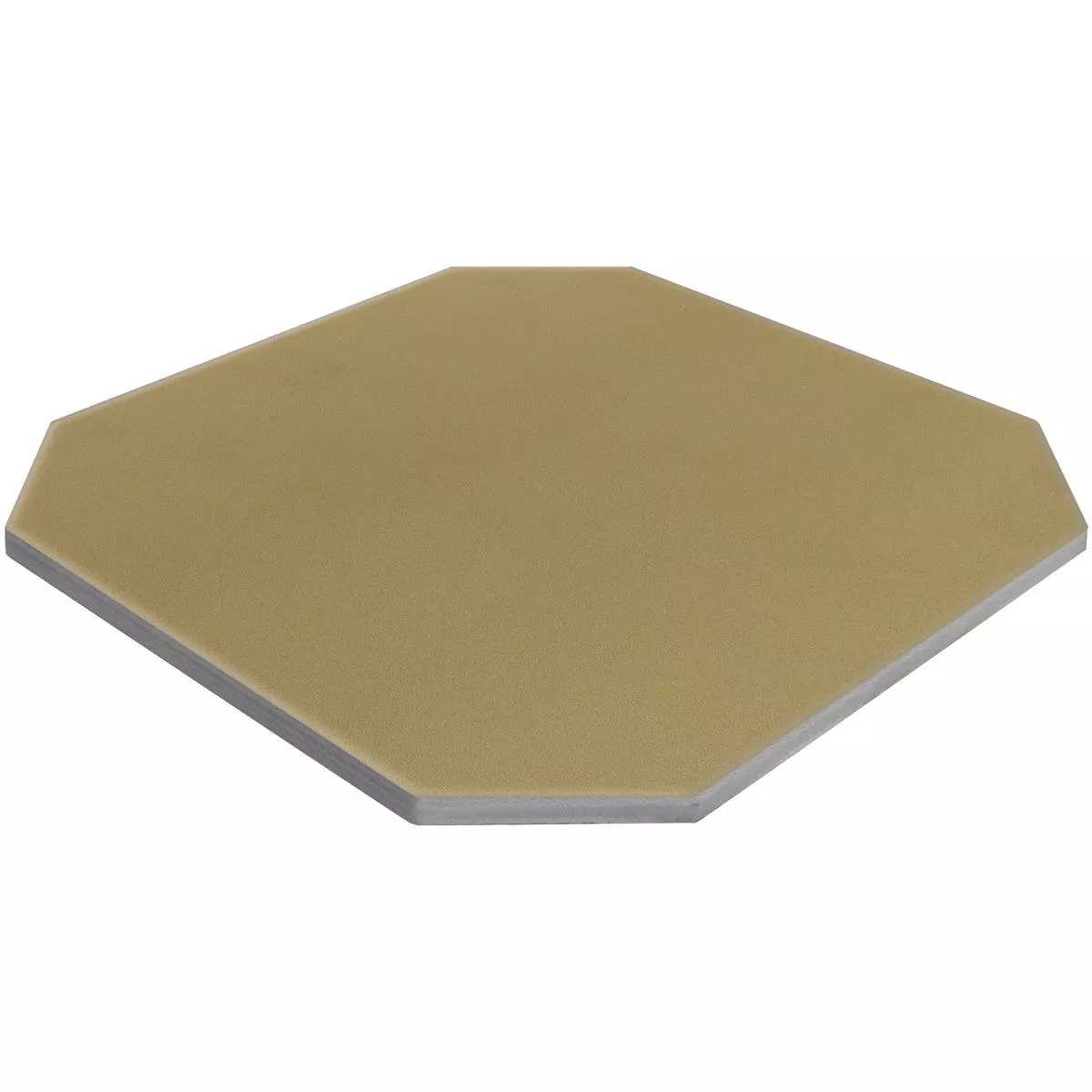 Muster von Feinsteinzeug Fliesen Genexia Uni Beige Octagon 20x20cm