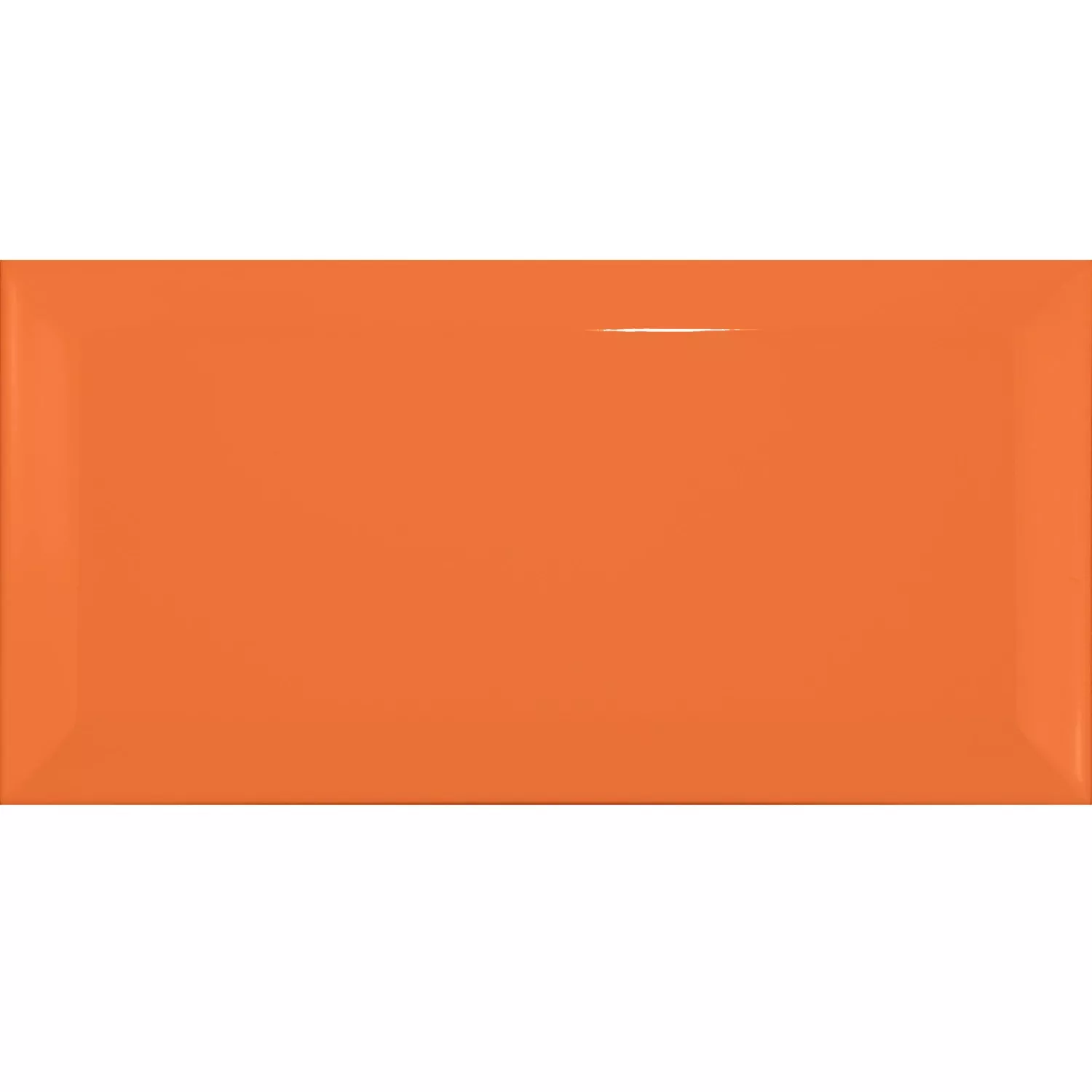 Metrofliese Orange Glänzend 7,5x15 cm Facette Pitcox Naranja