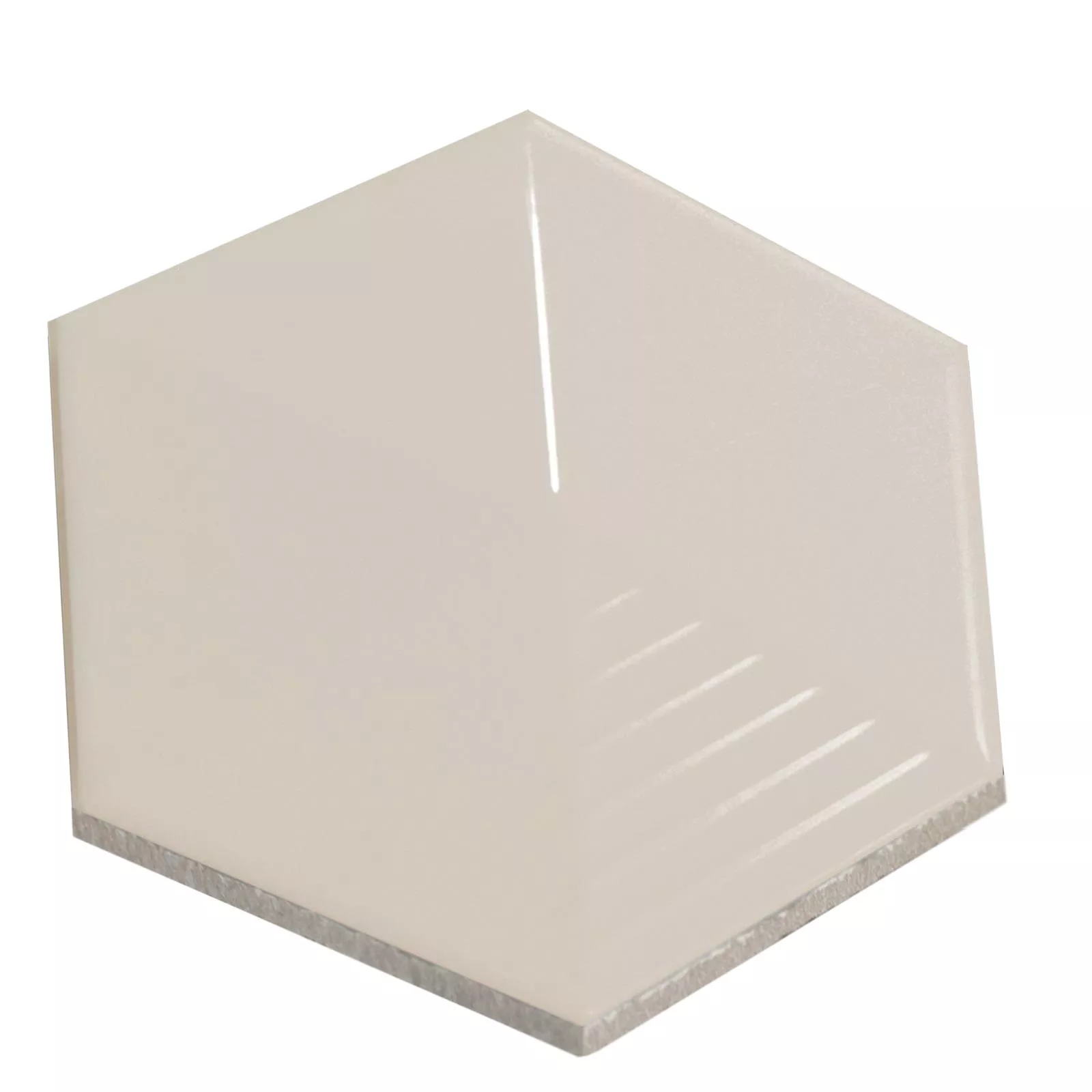 Wandfliesen Rockford 3D Hexagon 12,4x10,7cm Creme