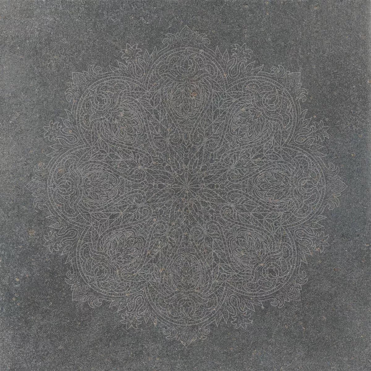 Bodenfliesen Steinoptik Horizon Anthrazit Dekor Mandala Bodenfliesen Steinoptik Horizon Anthrazit Dekor Mandala