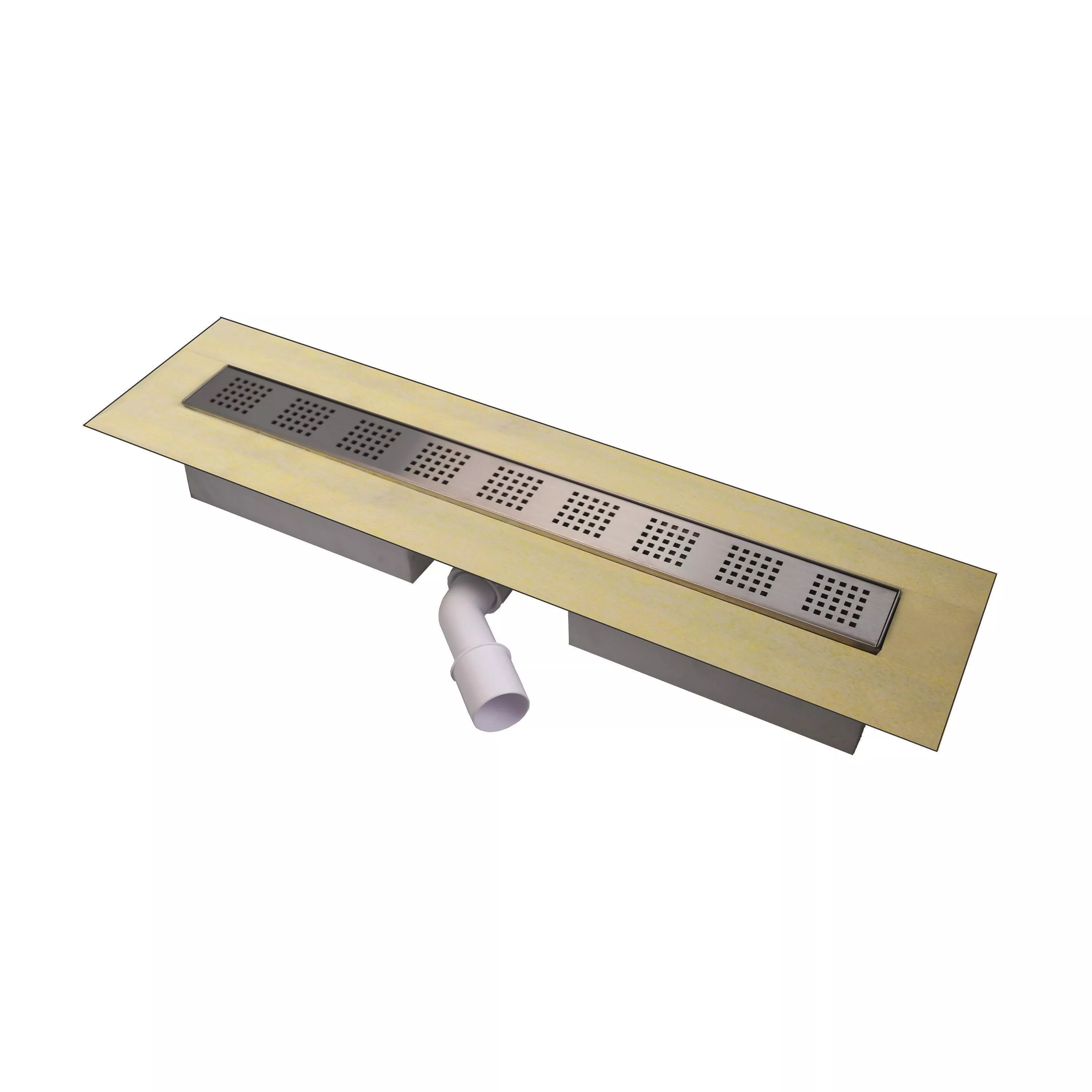 Duschrinne Pro Komplettset mit Abdeckungsrost (Lochung) 800 mm