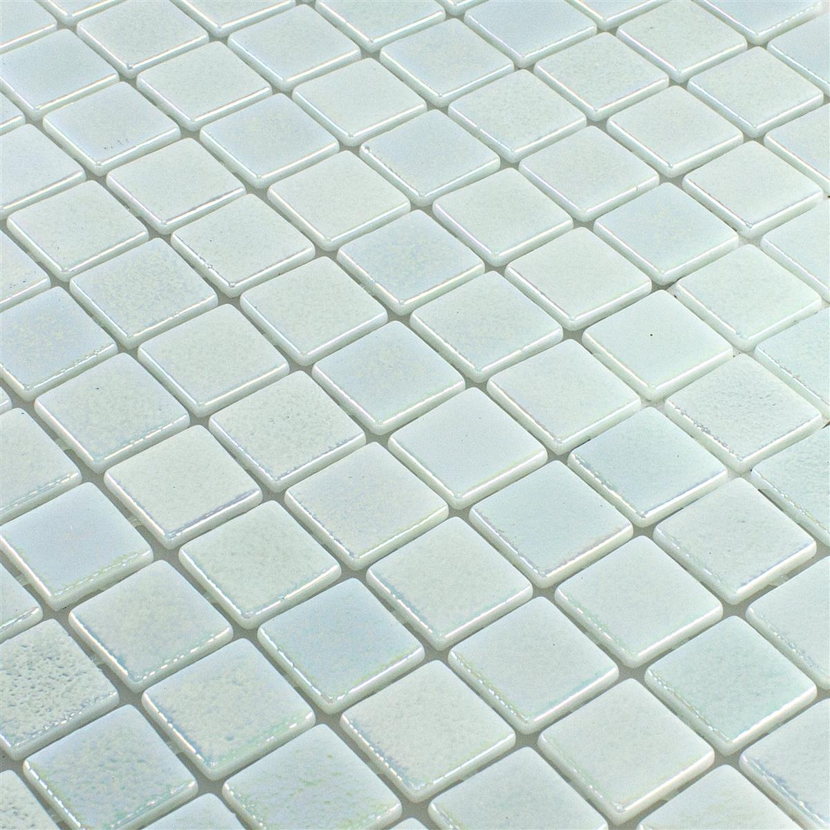 Glas Schwimmbad Pool Mosaik McNeal Weiß 25