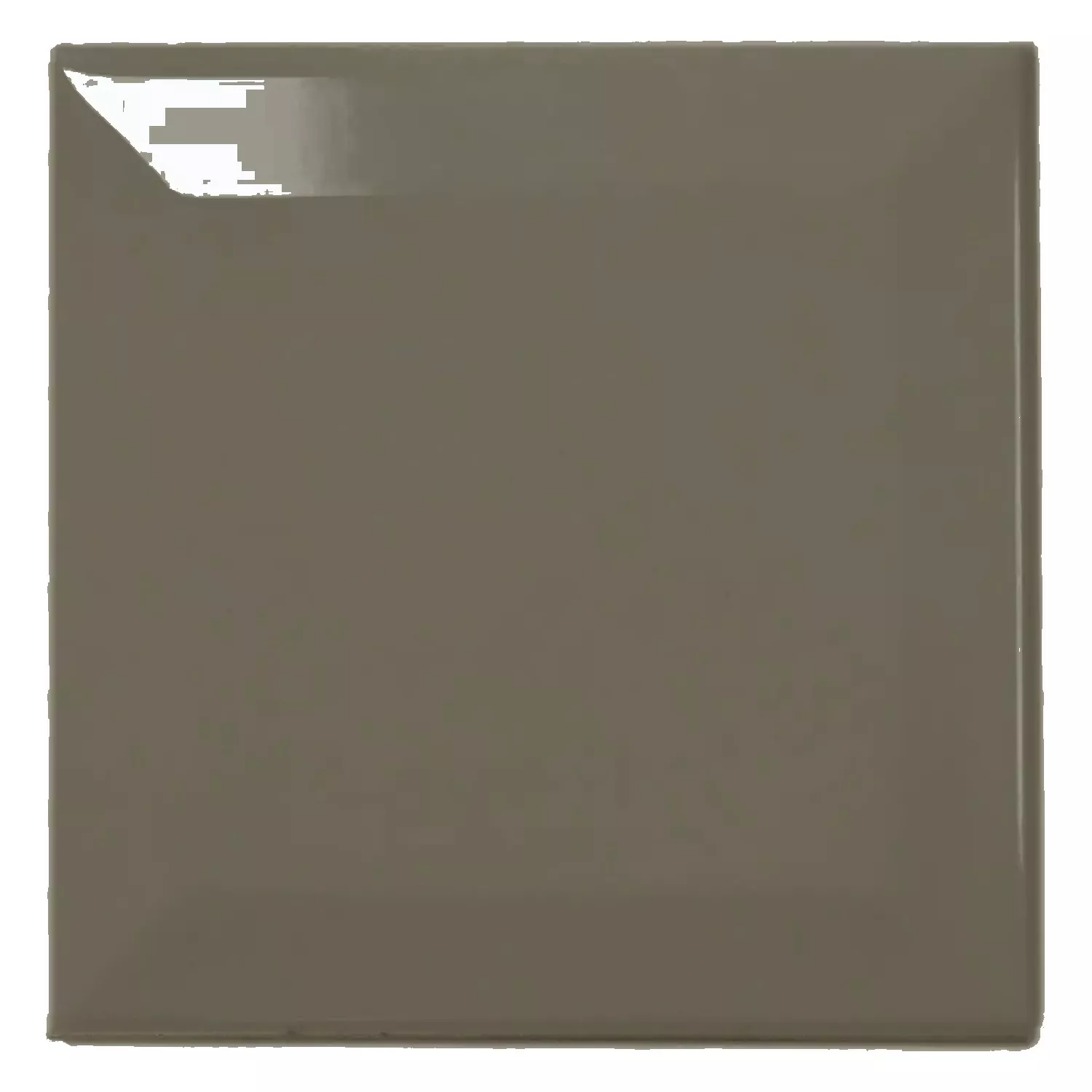 Metrofliese Grau Glänzend 10x10 cm Facette Catarina Dark Grey