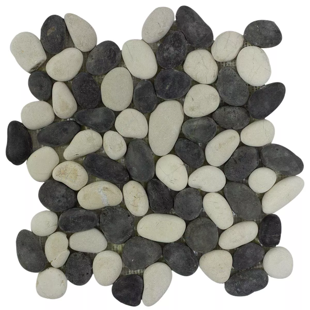 Muster von Kieselmosaik Fliesen Xanthos Schwarz Weiss