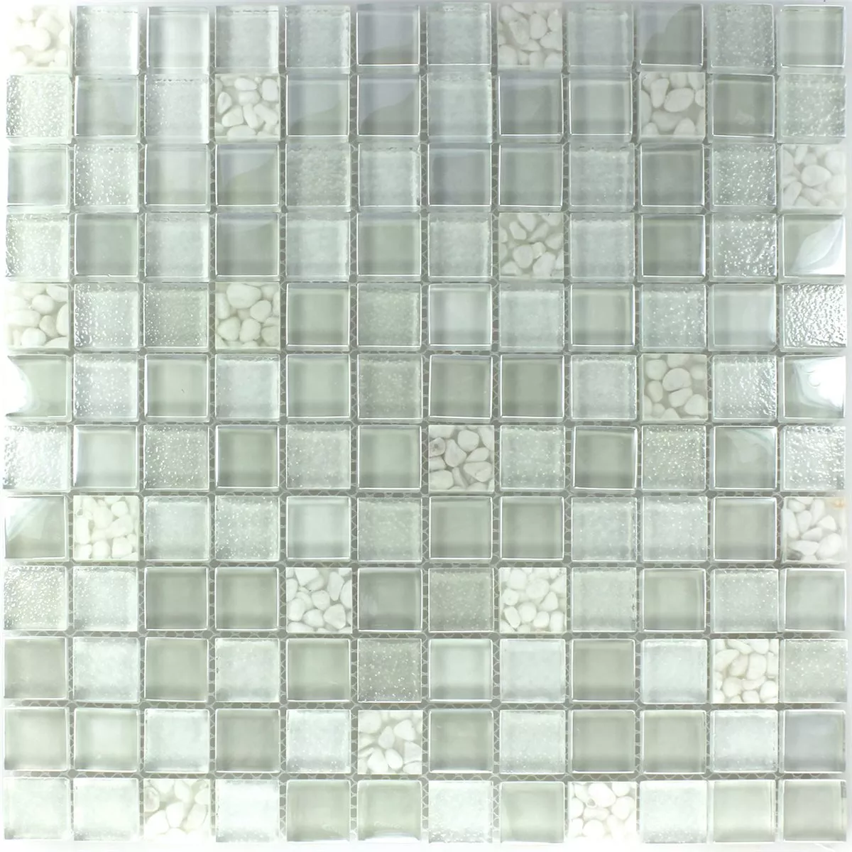 Muster von Mosaikfliesen Glas Flaschengrün