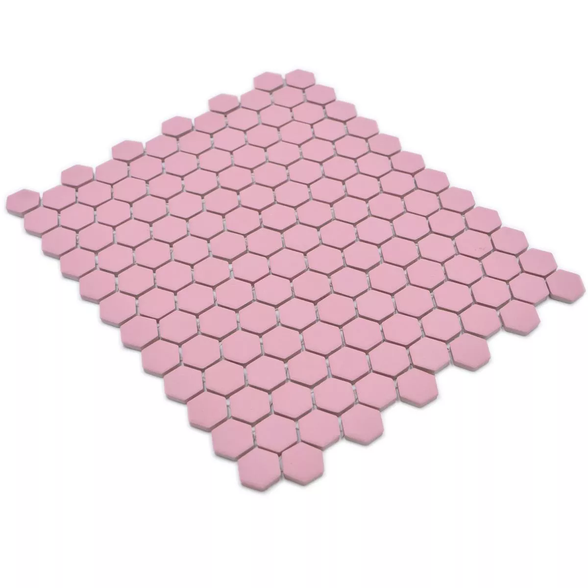 Muster von Keramikmosaik Bismarck R10B Hexagon Rosa H23