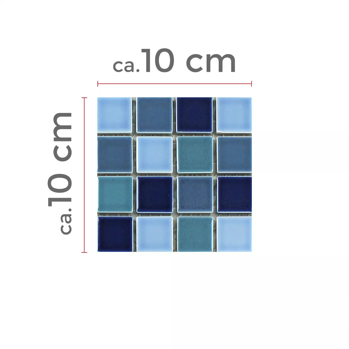 Muster von Mosaikfliesen Keramik Bodaway Blau Mix Glänzend
