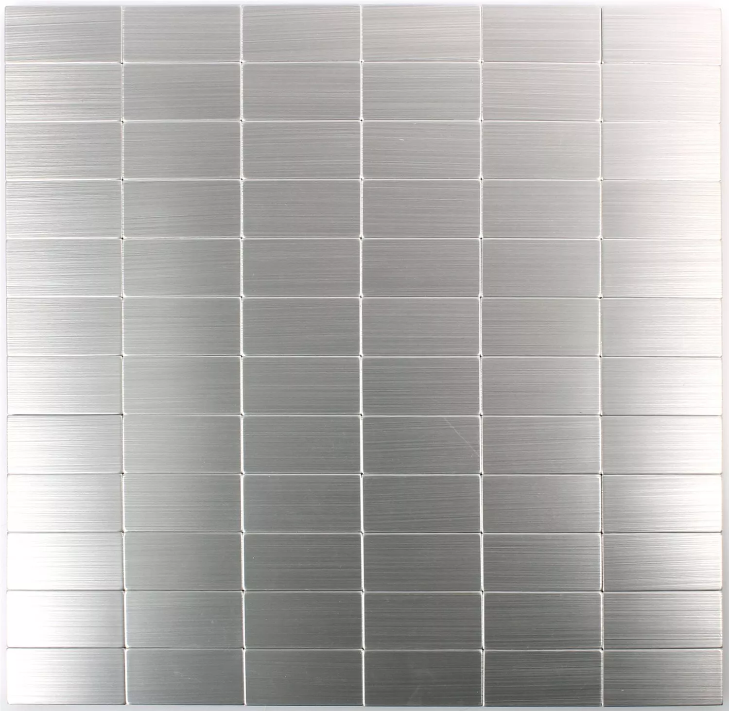 Muster von Mosaikfliesen Metall Selbstklebend Mikros Silber Rechteck