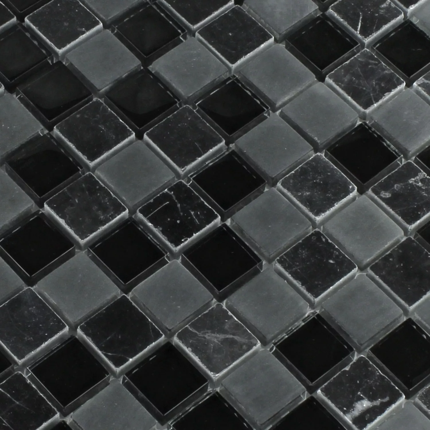 Mosaikfliesen Glas Marmor Zambia 23x23x8mm