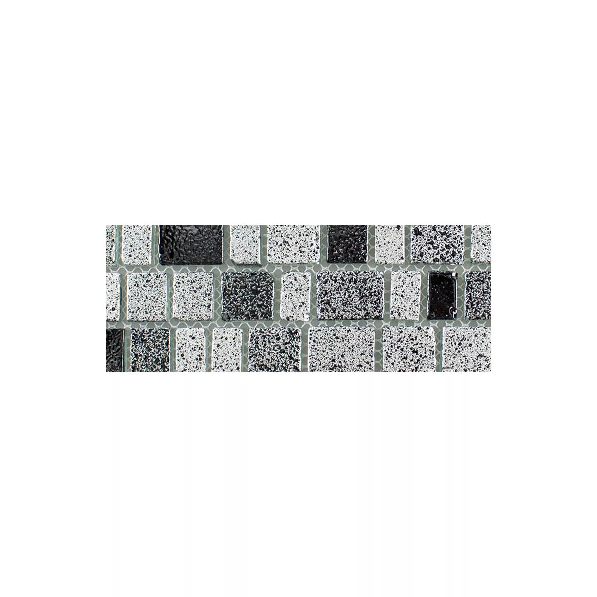 Muster von Glas Mosaikfliesen Economy Schwarz Grau