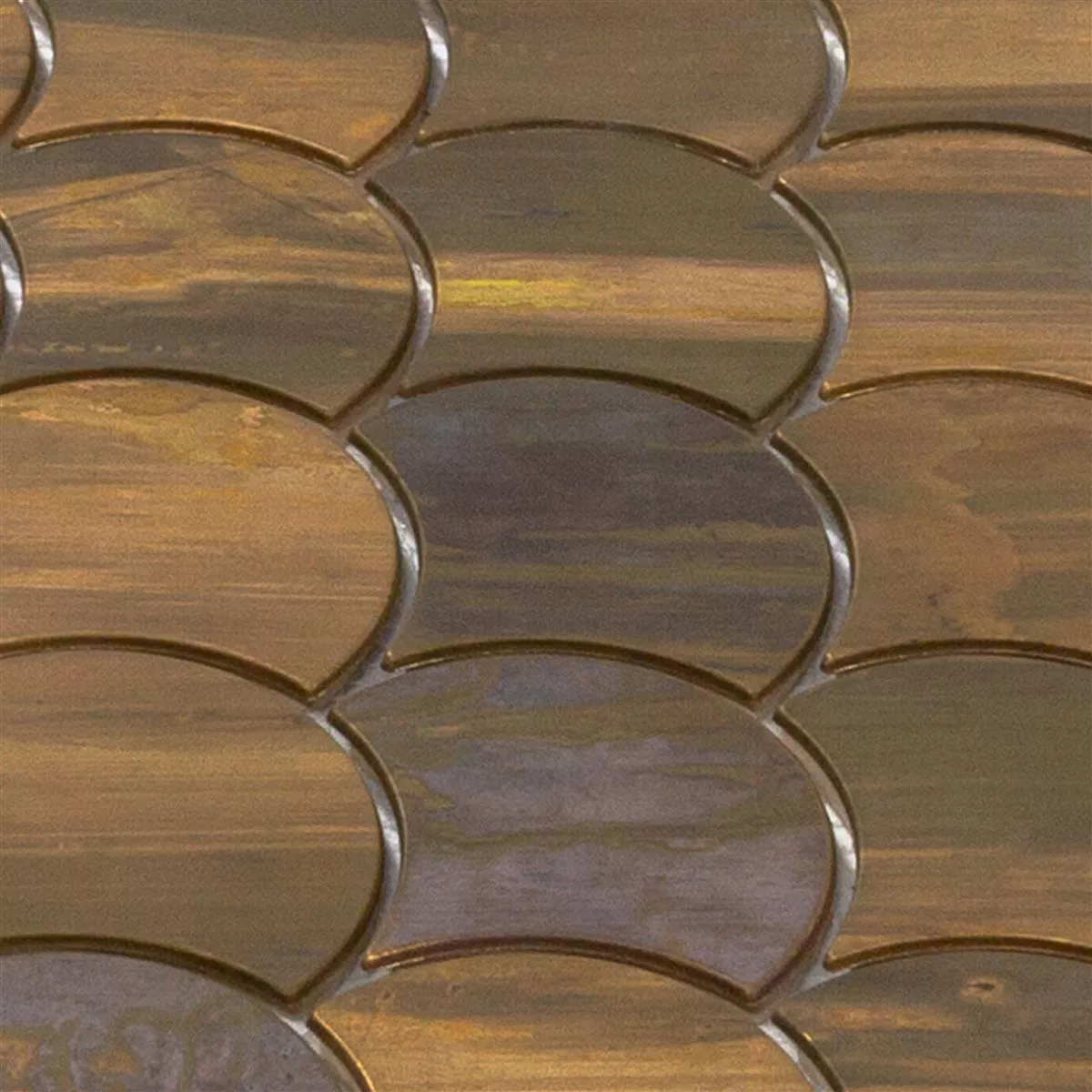 Metall Kupfer Mosaikfliesen Copperfield Fächer