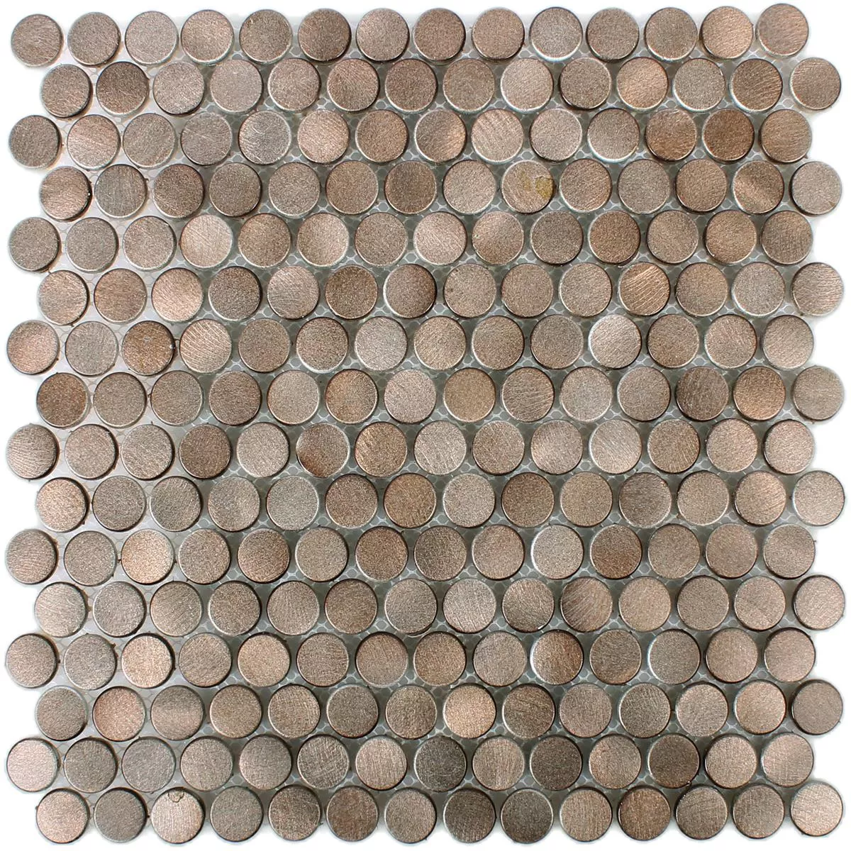 Muster von Mosaikfliesen Aluminium Metall Fantom Knopf Bronze
