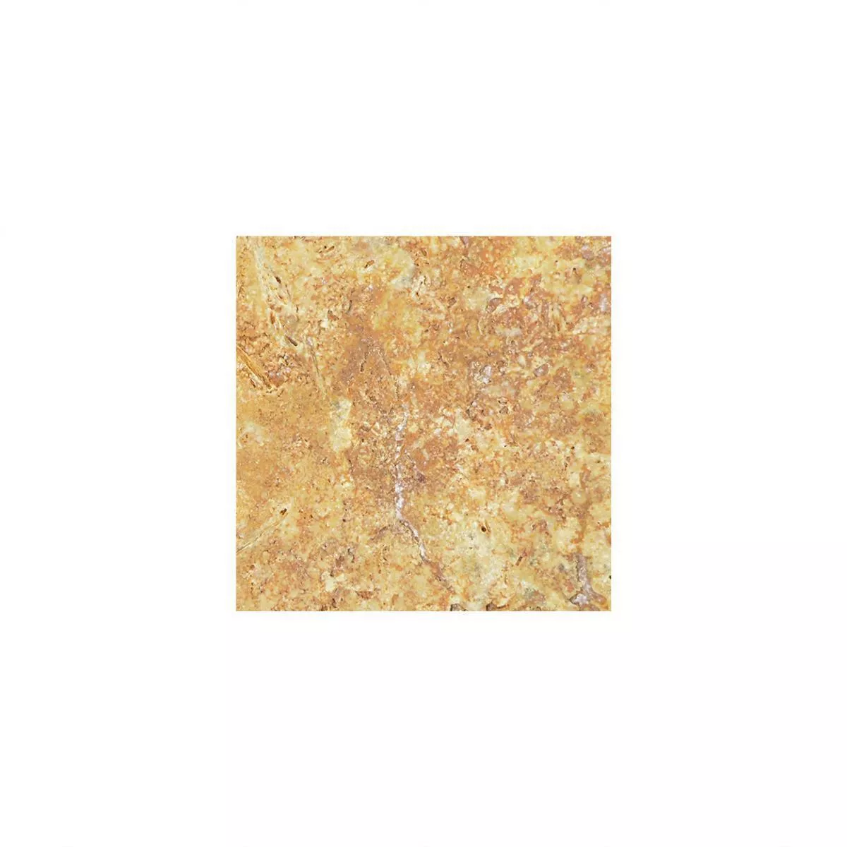 Muster Natursteinfliesen Travertin Castello Gold 30,5x30,5cm