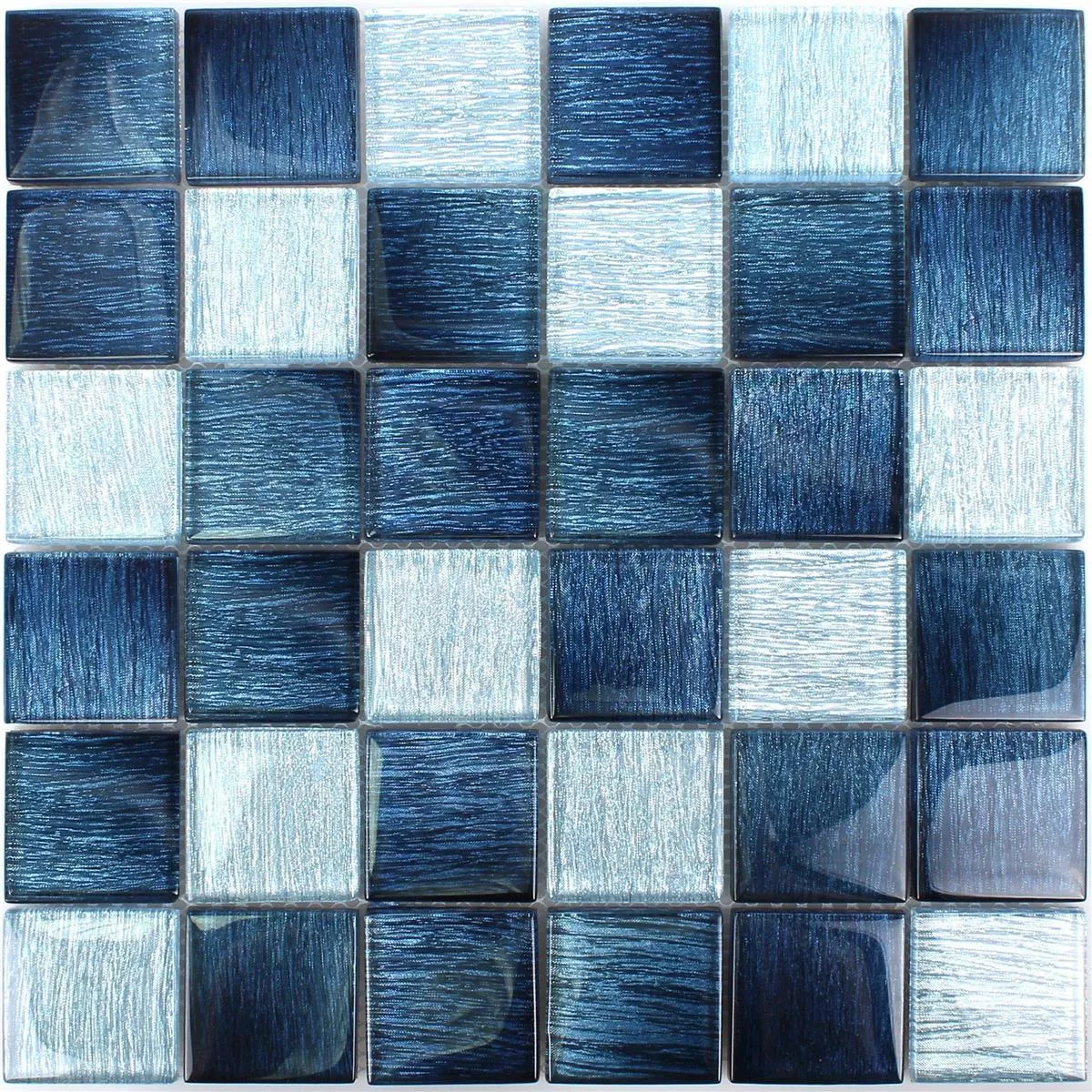 Muster von Glasmosaik Fliesen Bellevue Blau