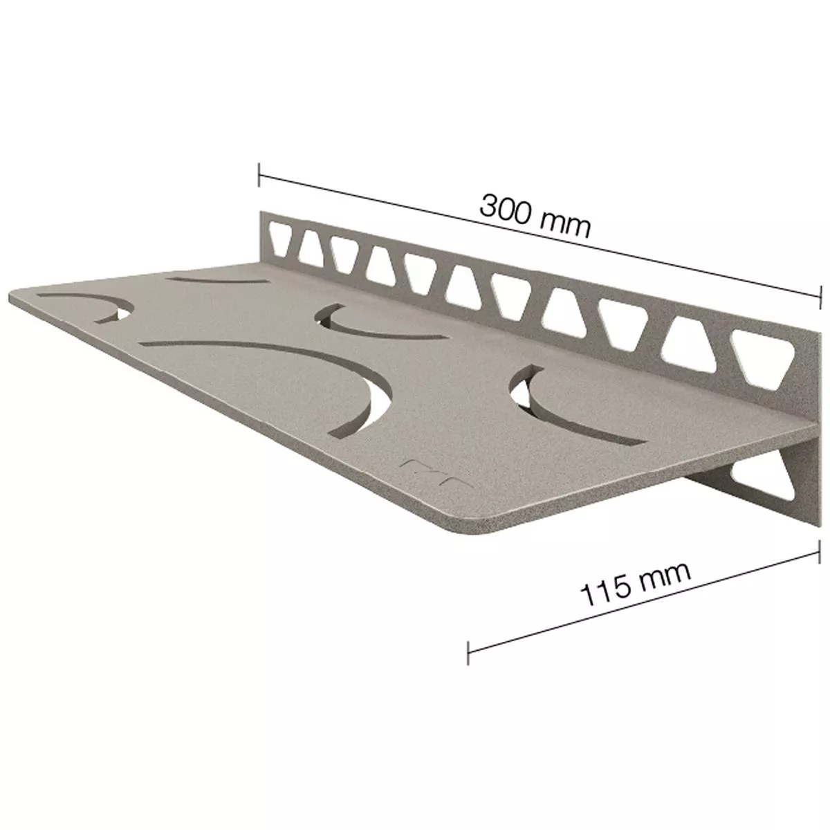 Duschablage Wandablage Schlüter Rechteck 30x11,5cm Curve Grau