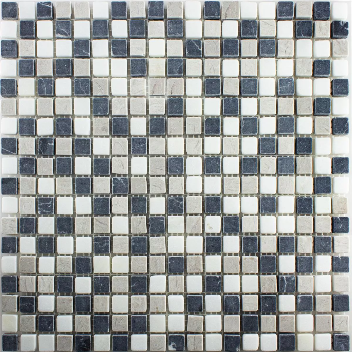 Marmor Mosaik Erdemol Beige Grau Schwarz
