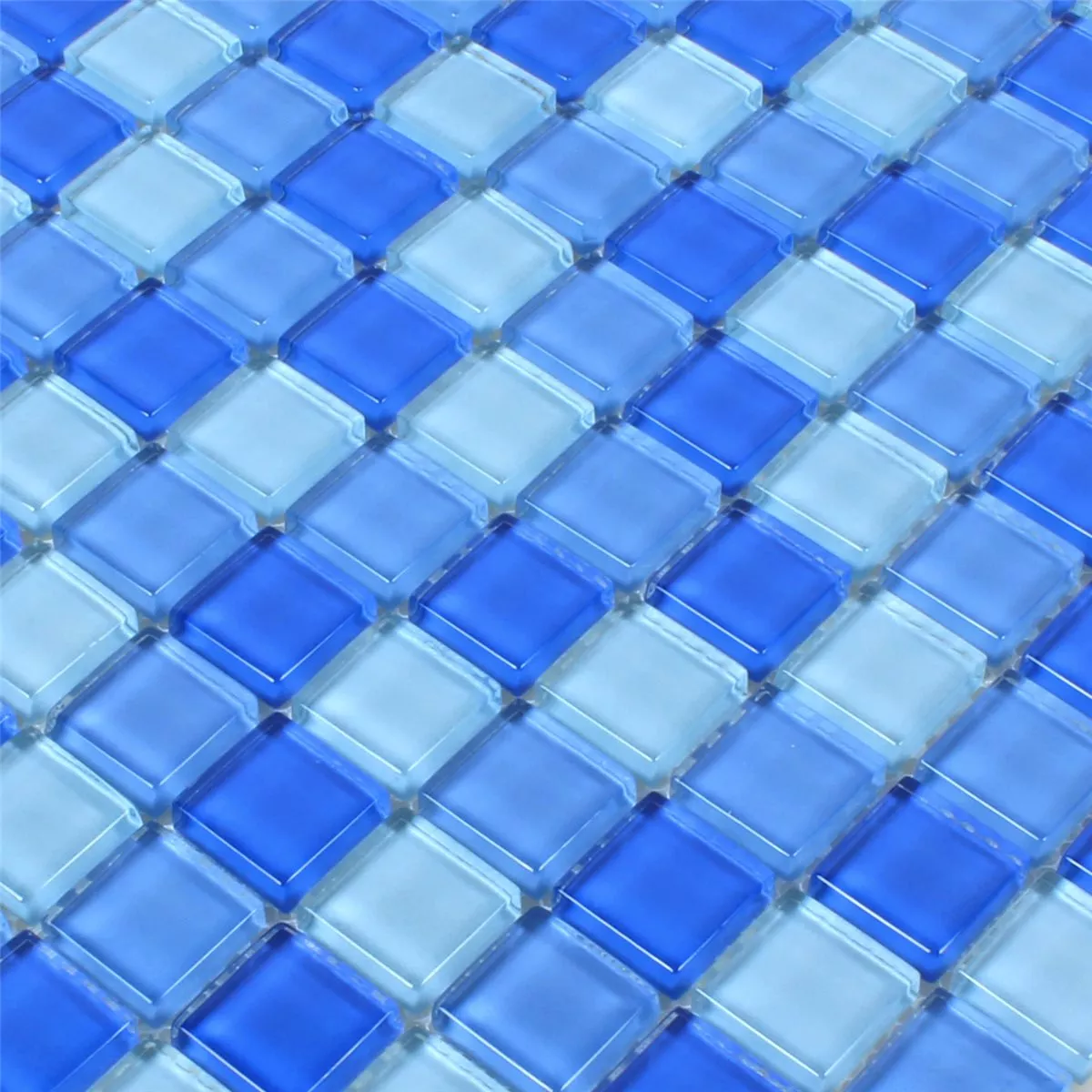 Muster von Glasmosaik Fliesen Neptune Blau Mix