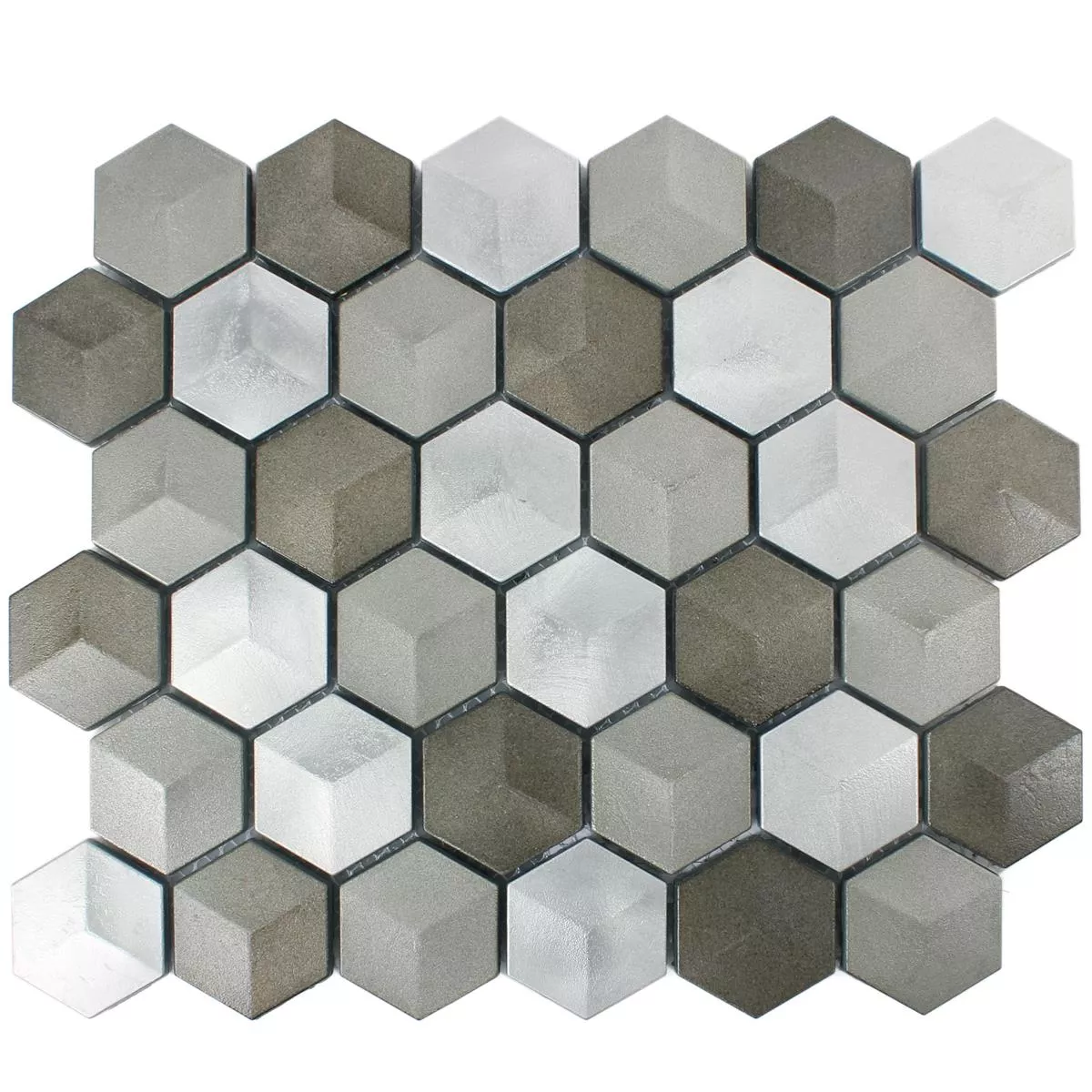 Muster von Mosaikfliesen Hexagon Kandilo Schlamm