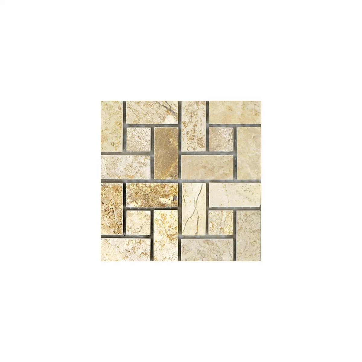 Muster von Naturstein Marmor Mosaik Fliesen Umay Braun Beige