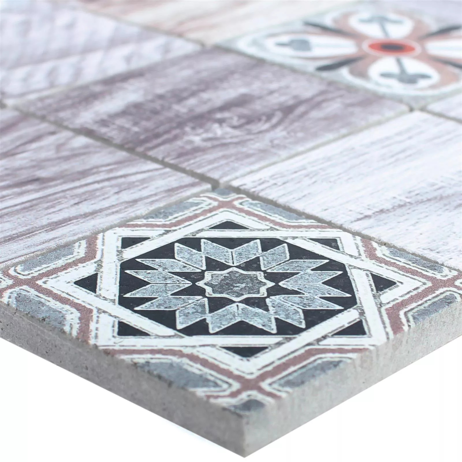 Muster von Marmor Naturstein Holzoptik Mosaik Fliesen Yaren Hellbraun Mix