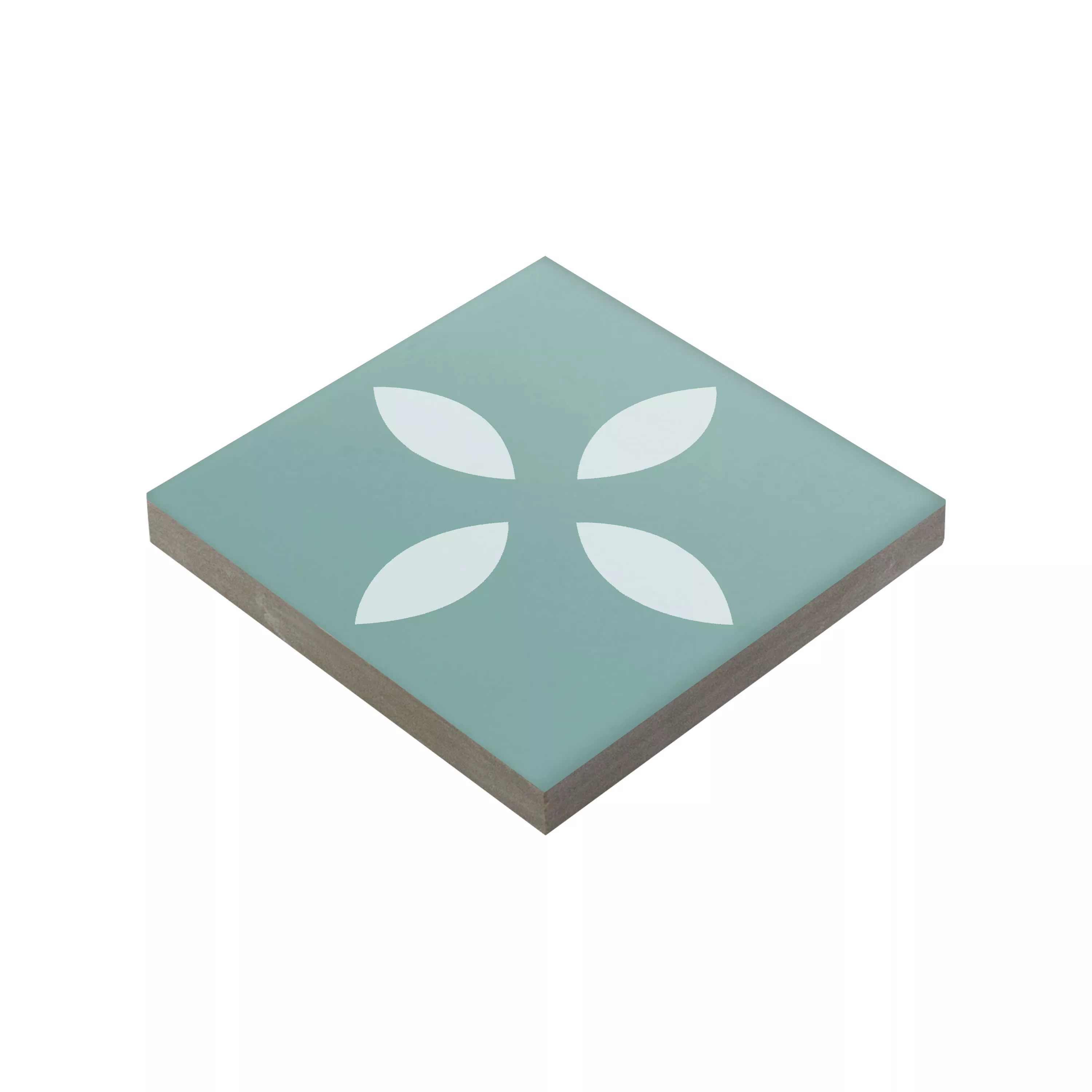 Feinsteinzeug Fliesen Genexia Decor Türkis Einleger 4,6x4,6cm Feinsteinzeug Fliesen Genexia Decor Türkis Einleger 4,6x4,6cm