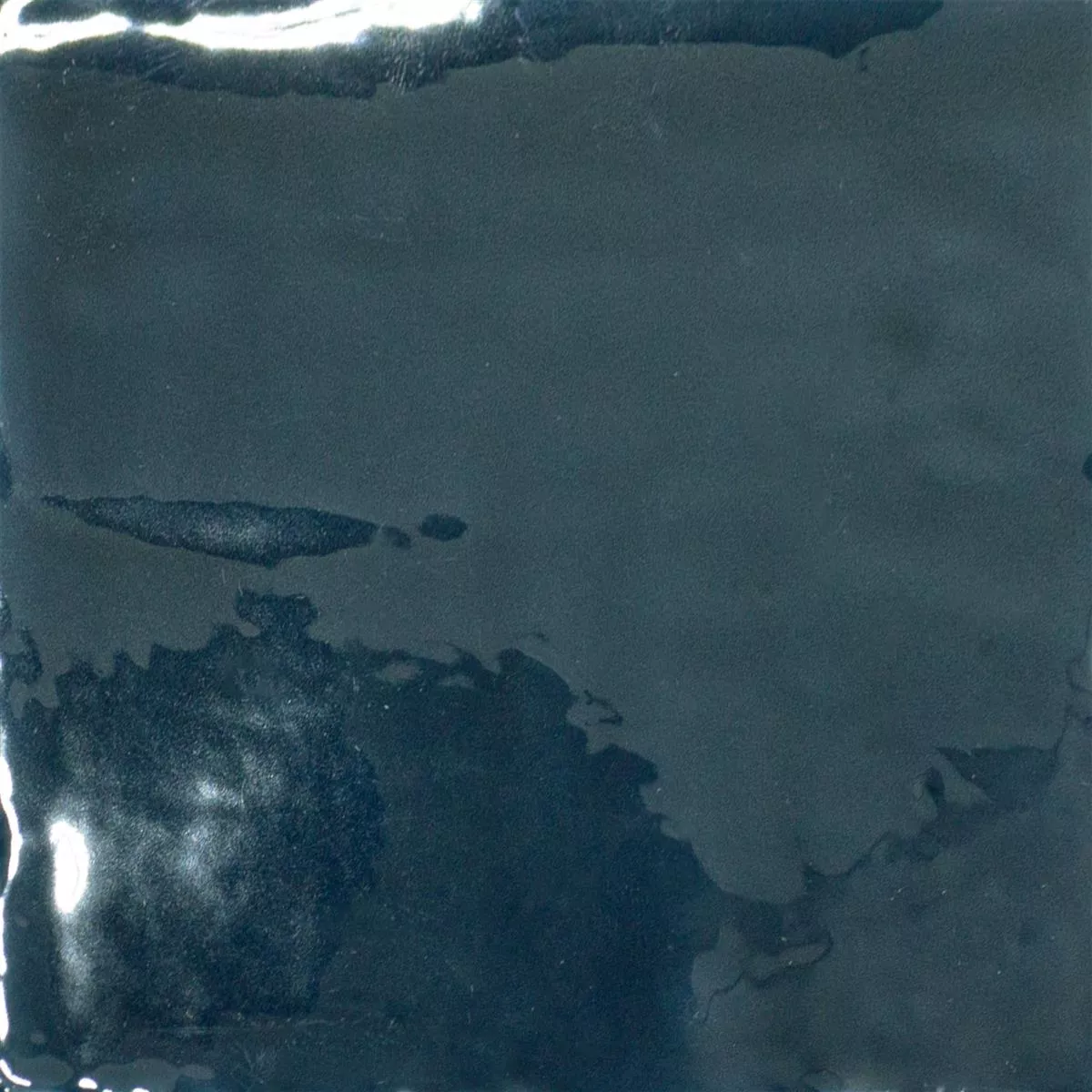 Muster von Wandfliesen Tamaris Eloy Glänzend Gewellt Blau 13x13cm 