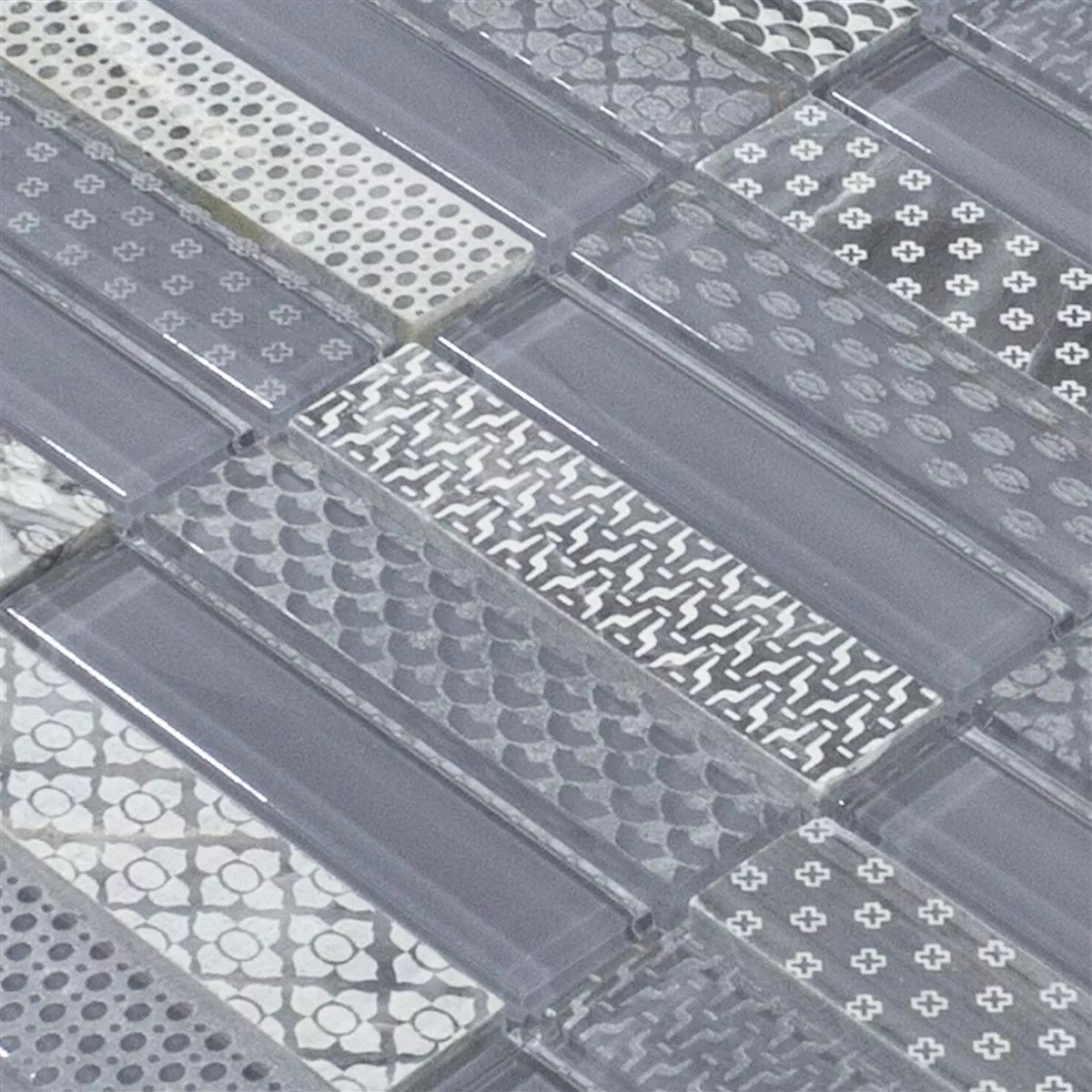 Mosaik Fliesen Dusche Grau