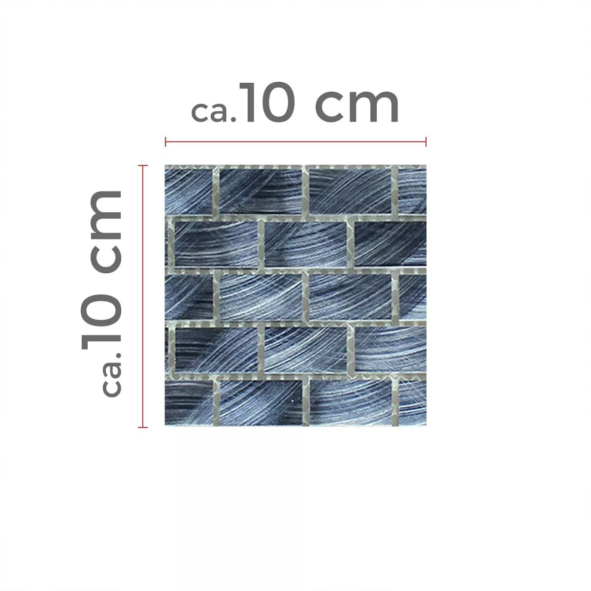 Muster von Mosaikfliesen Aluminium Schwarz
