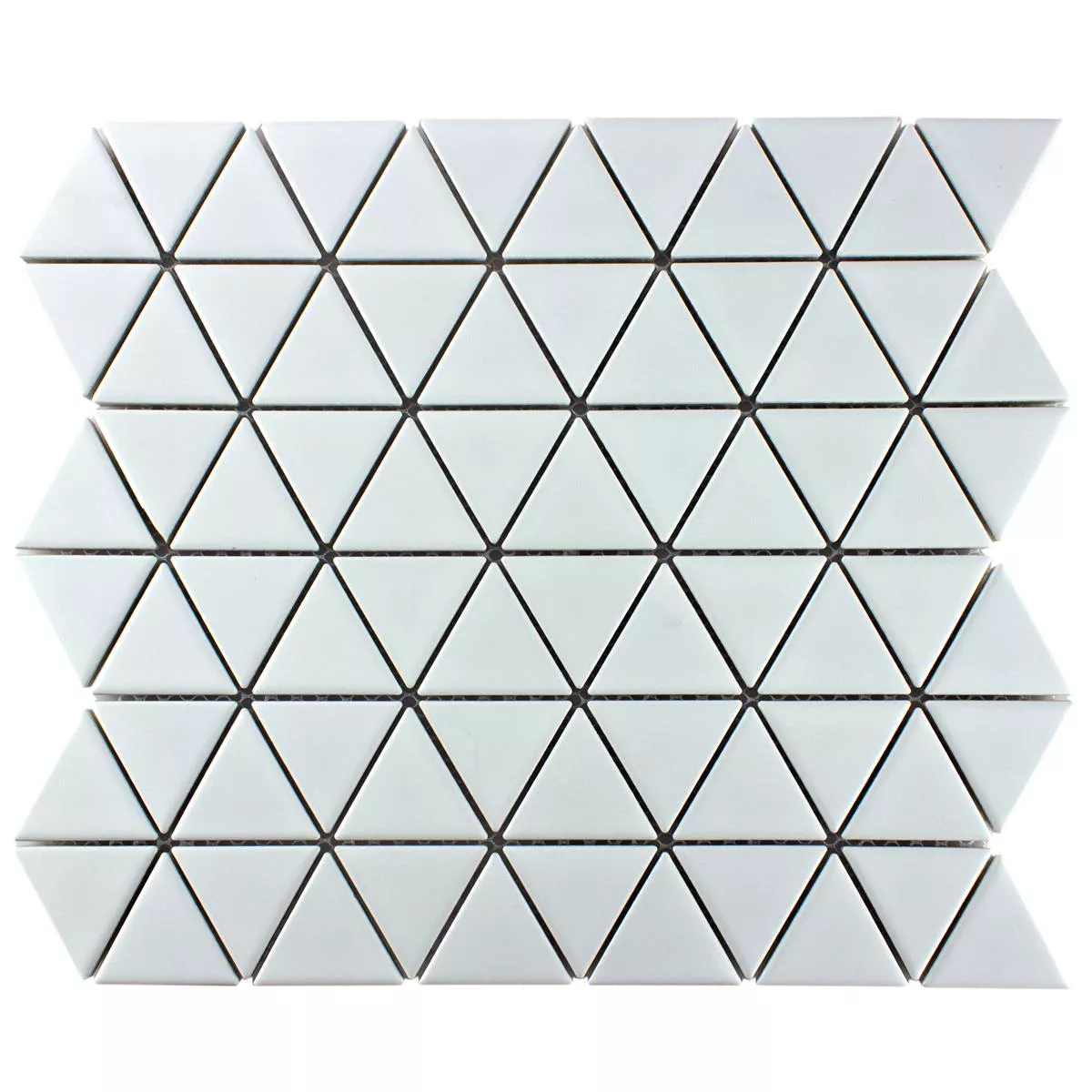 Muster von Keramik Mosaik Fliesen Arvada Dreieck Weiß Glänzend
