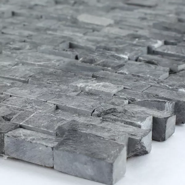 Muster von Mosaikfliesen Marmor Mauerverblender Brickstones Schwarz