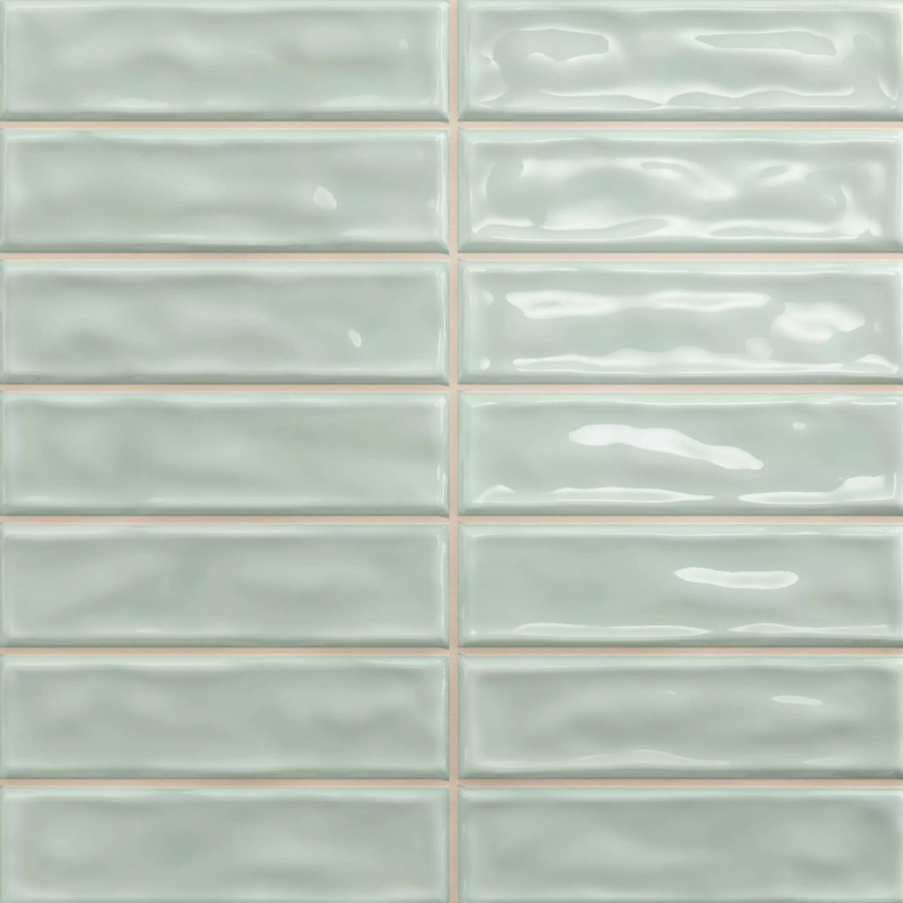 Wandfliesen Verbania Stäbchen Glänzend Gewellt Türkis 20x20cm Wandfliesen Verbania Stäbchen Glänzend Gewellt Türkis 20x20cm