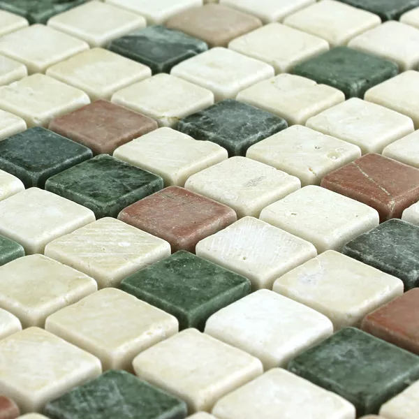 Muster von Mosaikfliesen Marmor Bunt Mix 