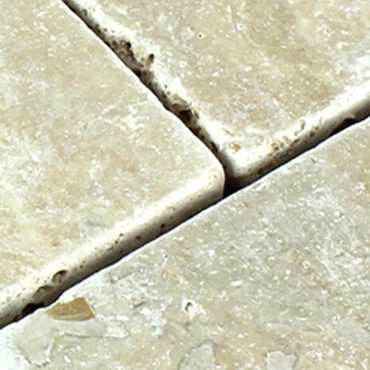 Muster von Travertin Mosaikfliese Bugio Chiaro Brick