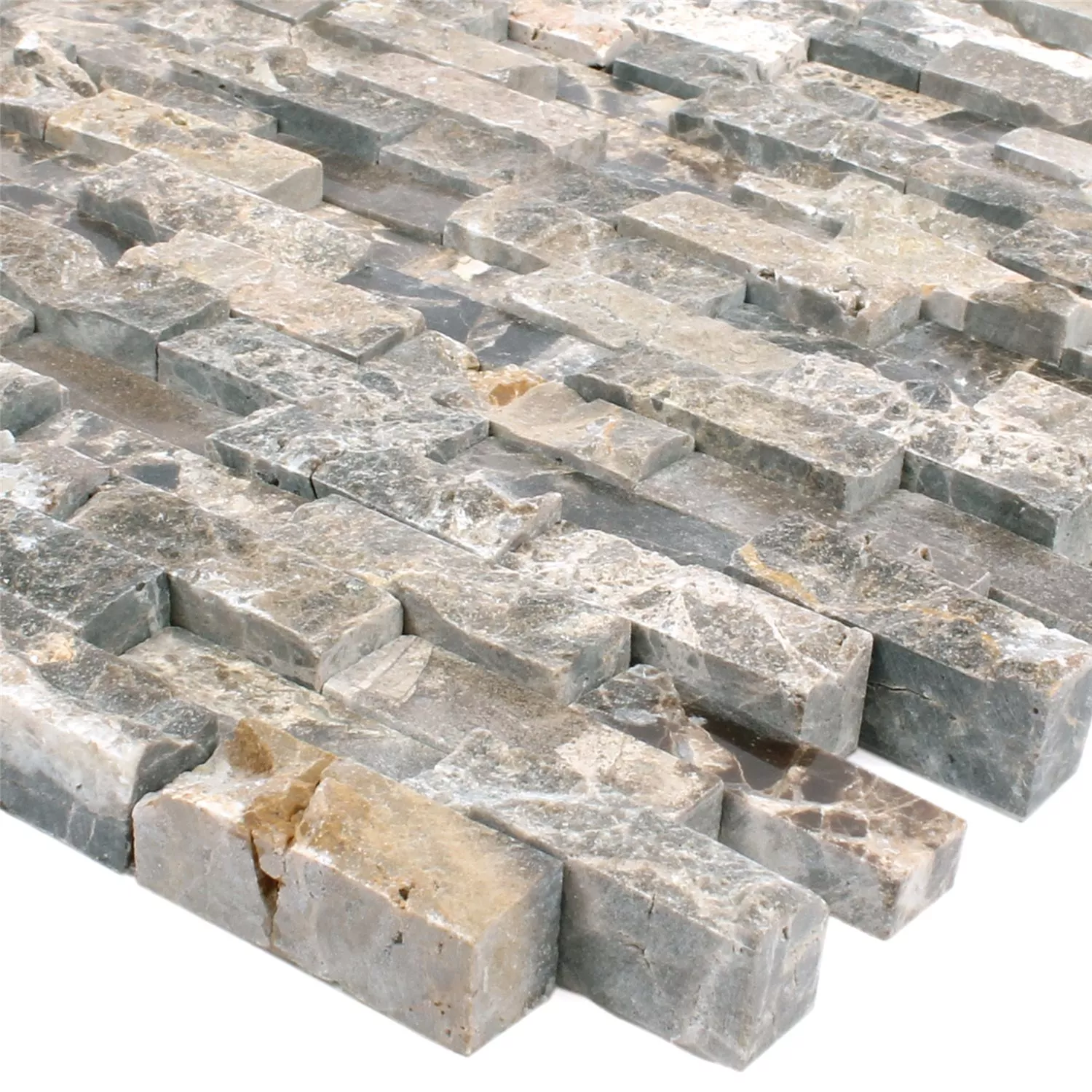 Mosaikfliesen Marmor Sirocco Emperador 3D Mosaikfliesen Marmor Sirocco Emperador 3D
