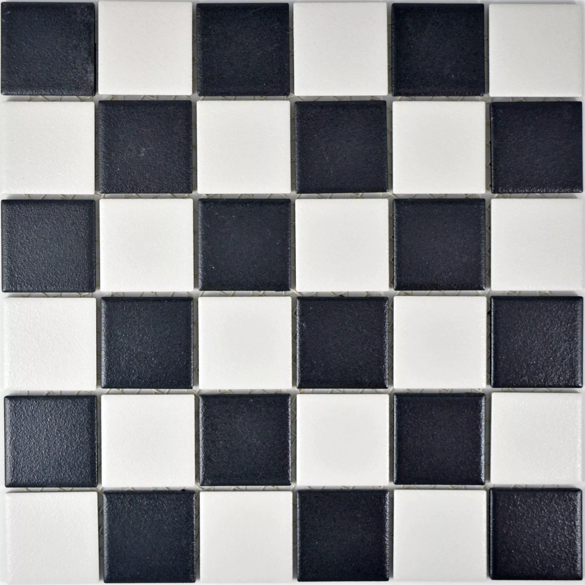 Keramik Mosaikfliesen Heinmot Schwarz Weiß R10 Q48